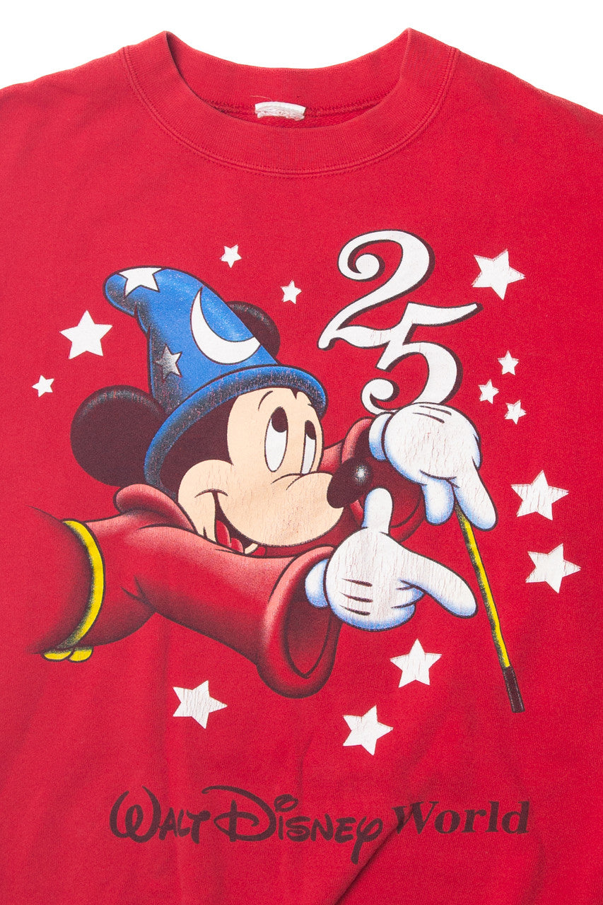 Vintage Walt Disney World 25th Anniversary Magic Mickey Front/Back Sweatshirt 11096