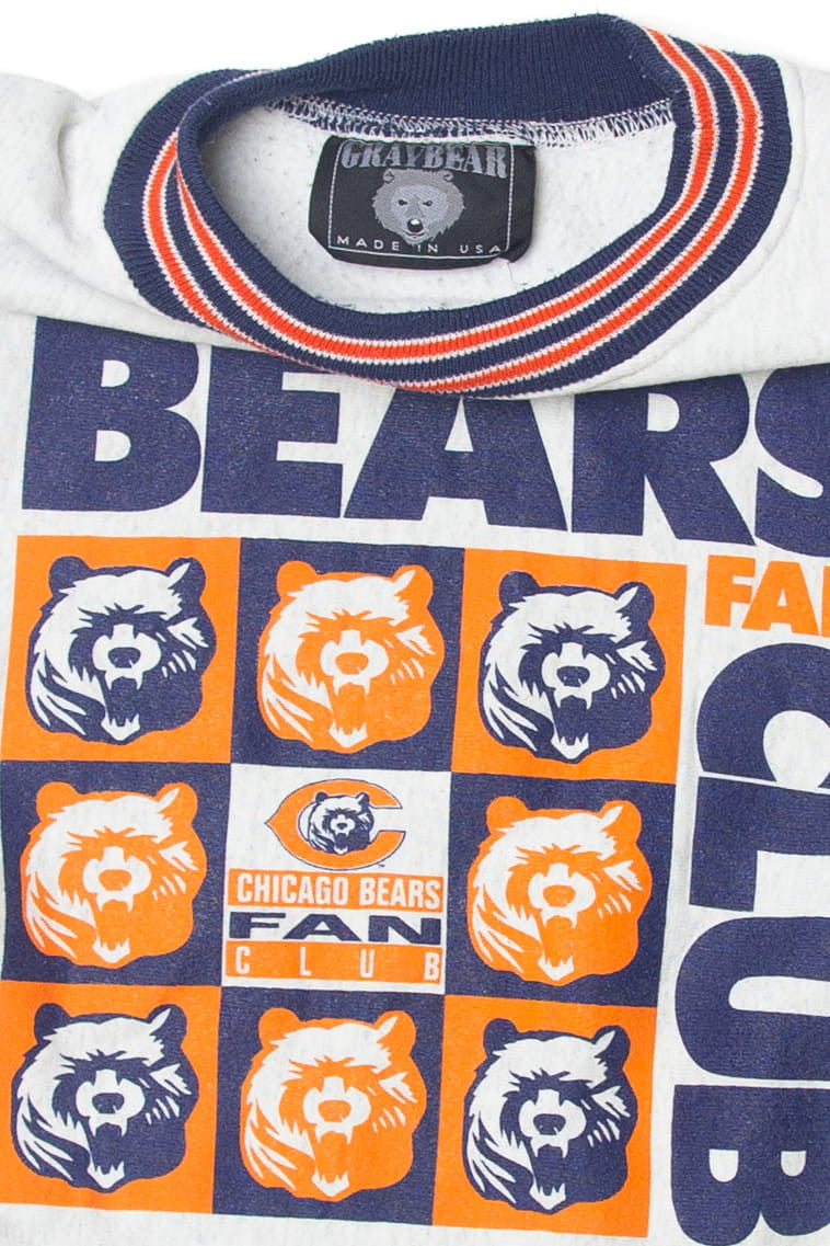 Vintage Gray Bear "Chicago Bears Fan Club" Sweatshirt