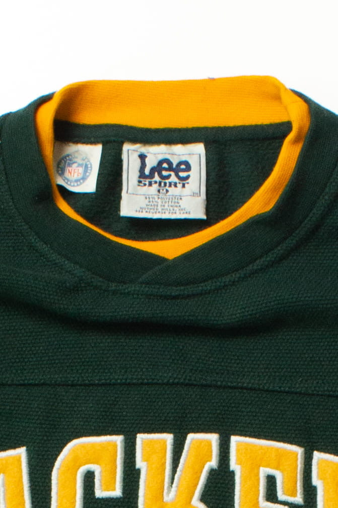 Vintage Green Bay Packers Waffle Knit Sweatshirt (1990s)