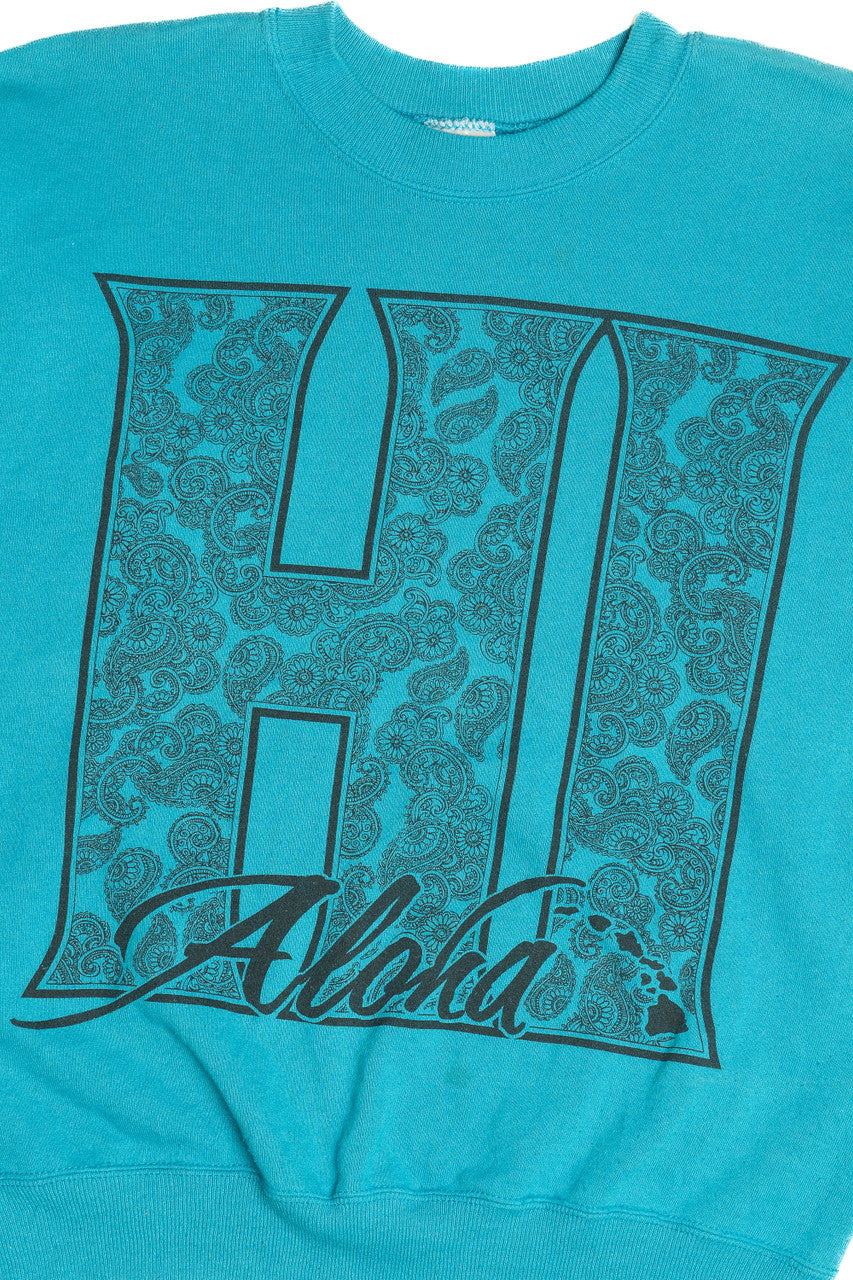 Vintage "HI Aloha" Hawaii Paisley Detail Sweatshirt (1990s) 111444