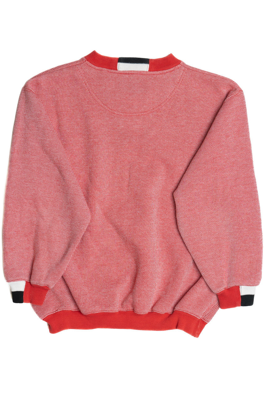 "Nebraska Huskers" Red Thin Striped Puma Sweatshirt (2000s) 11147