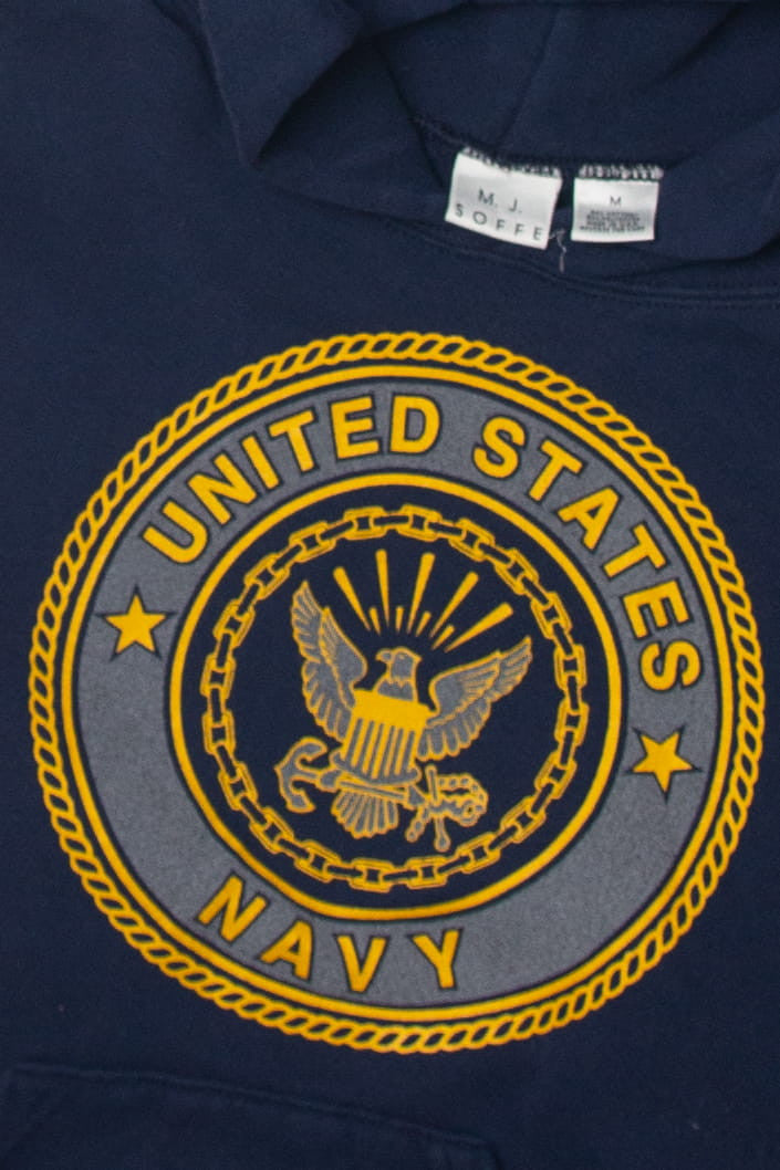 Vintage M.J. Soffe "United States Navy" Hooded Sweatshirt