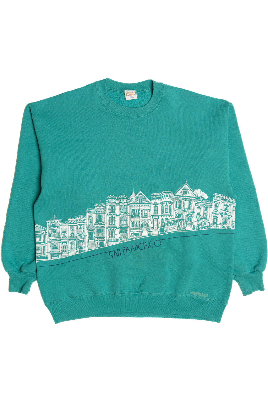 Vintage San Francisco Street View Wraparound Print Sweatshirt (1990s) 11371