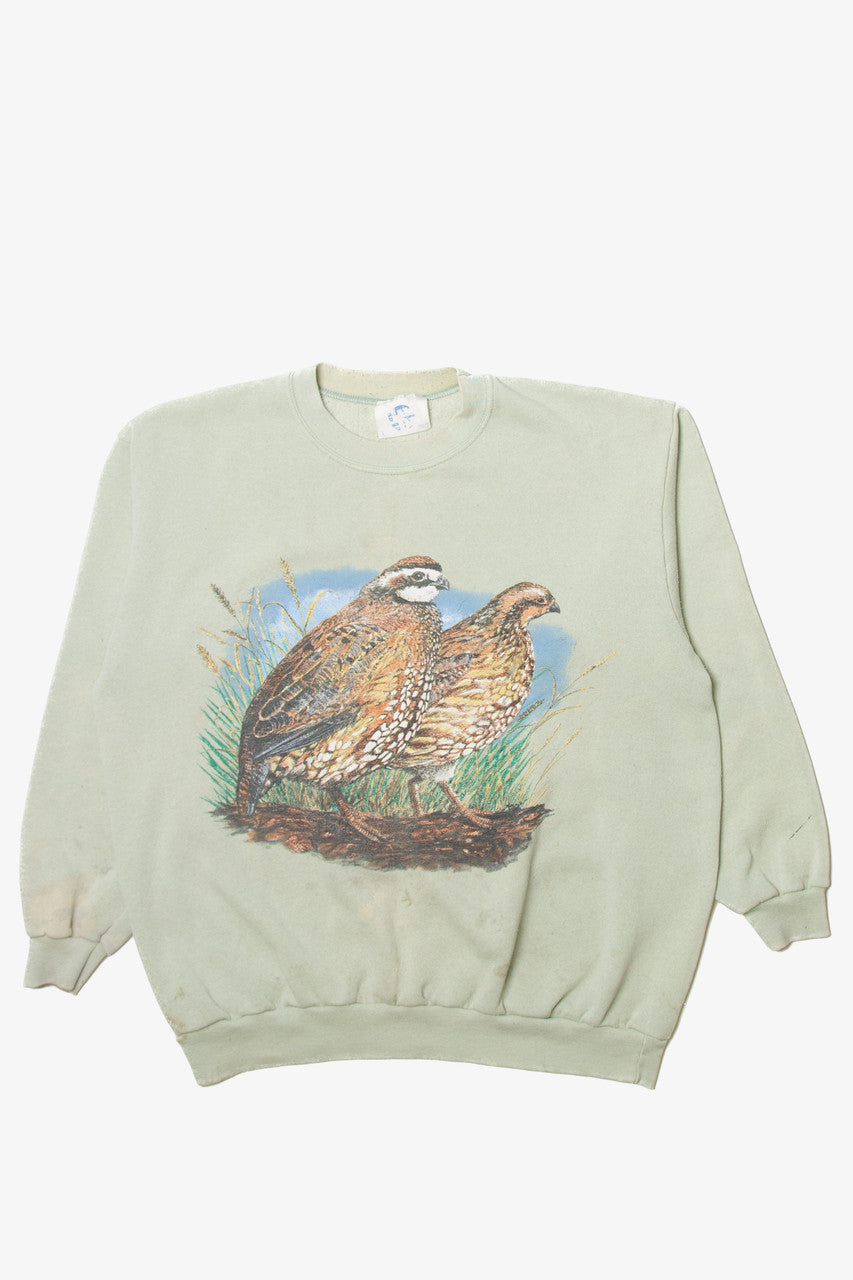 Vintage Distressed Game Day Pheasants Illustration Sweatshirt (1990s)