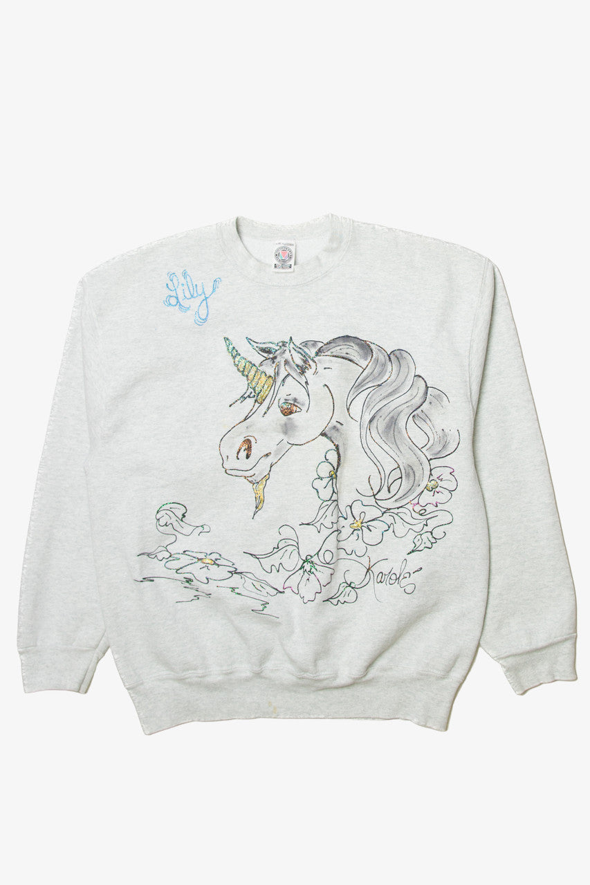 Vintage Munsingwear Hand-painted Unicorn Sweatshirt