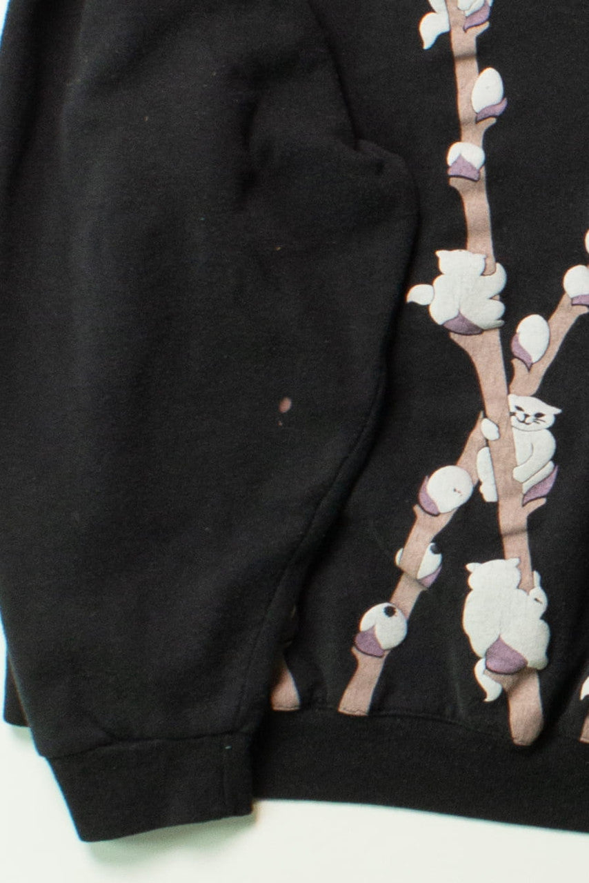 Vintage Cat Branches Sweatshirt (1990s)