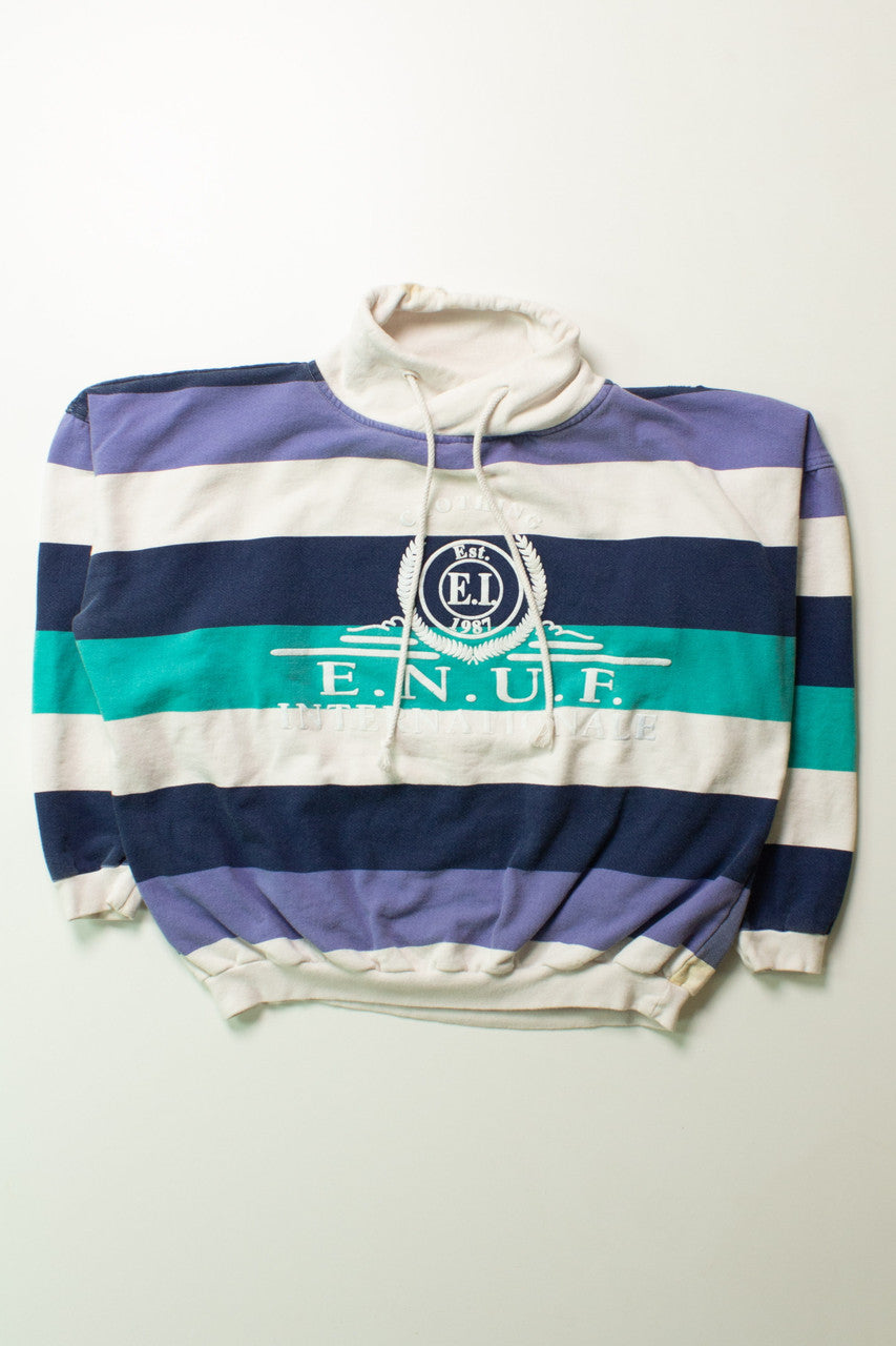 Vintage E.N.U.F. Internationale Striped Sweatshirt (1990s)