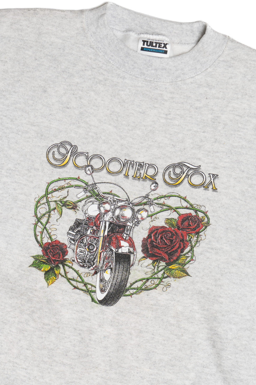 Vintage "Scooter Fox" Motorcycle Sweatshirt (1990s)