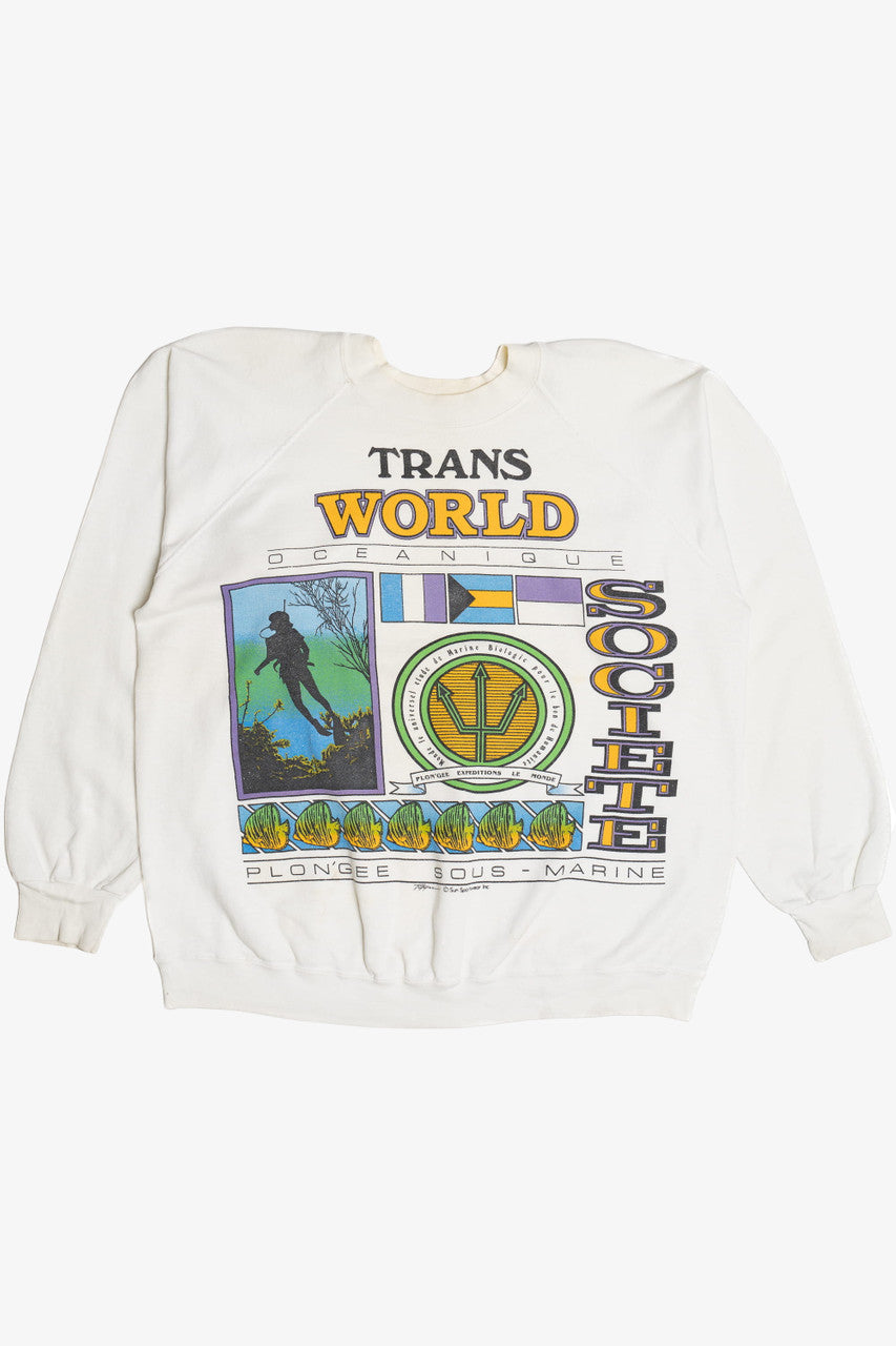 Vintage "Trans World" French Scuba Diving Sweatshirt (1980s)