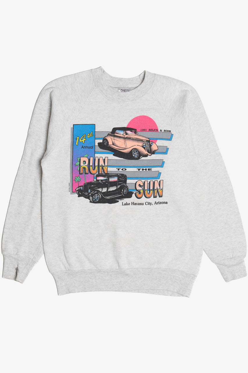 Vintage 1991 "Run To The Sun" Car Show Sweatshirt (1990s)
