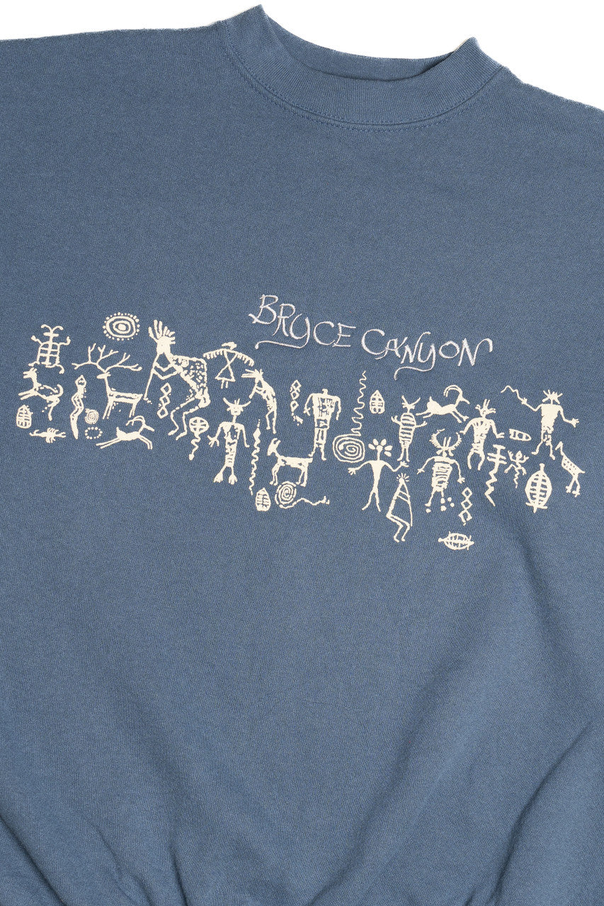 Vintage "Bryce Canyon" Petroglyphs Sweatshirt (1990s)