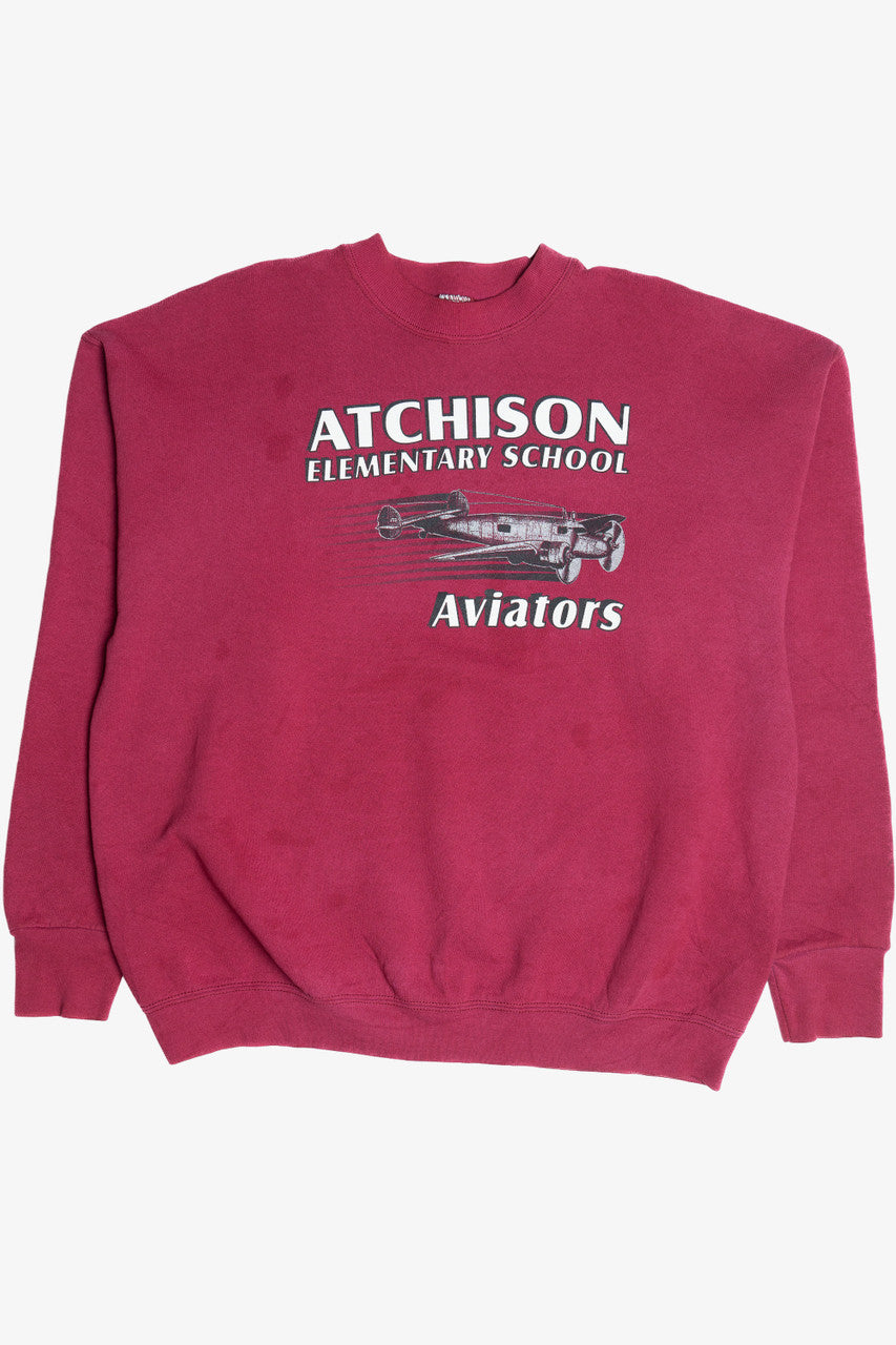 Vintage "Atchison Elementary School Aviators" Sweatshirt (1990s)