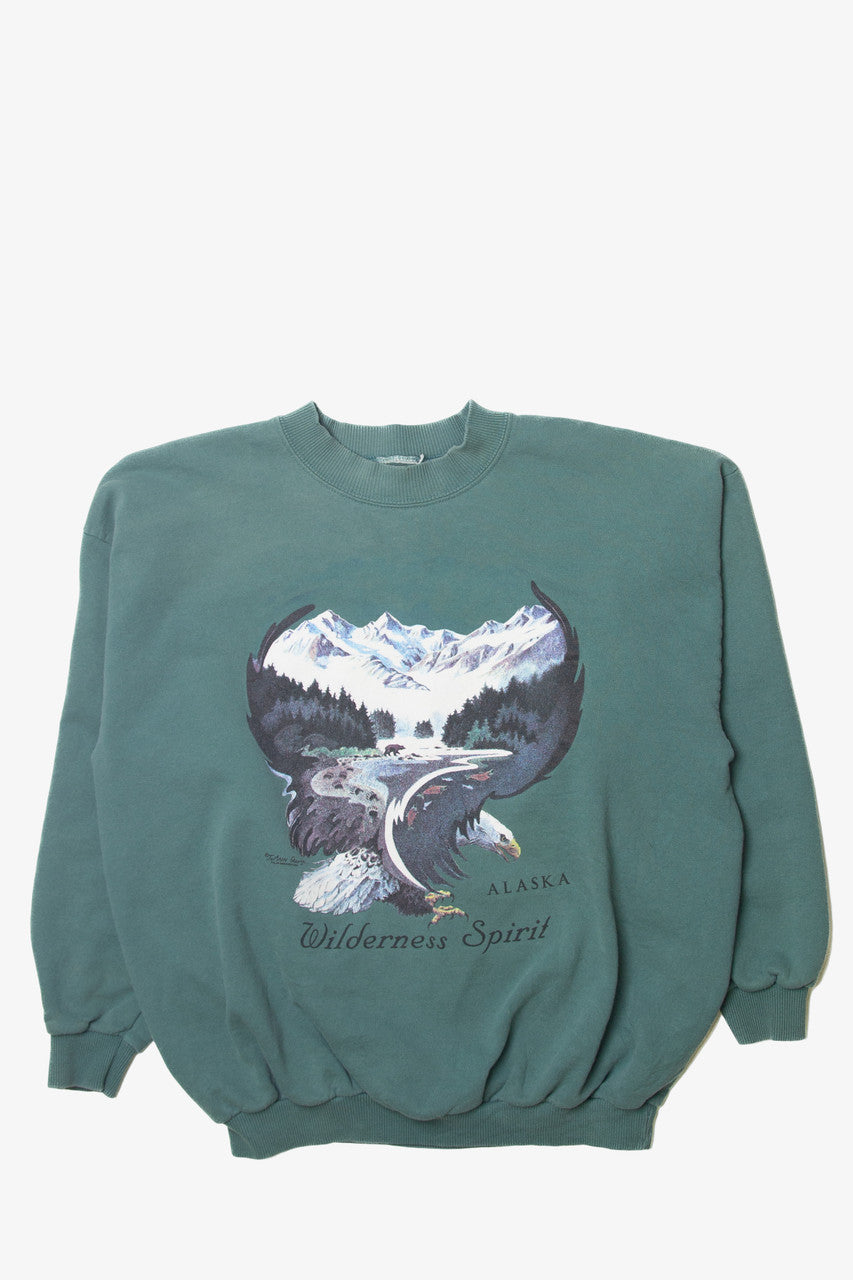 Vintage "Alaska Wilderness Spirit" Eagle Sweatshirt