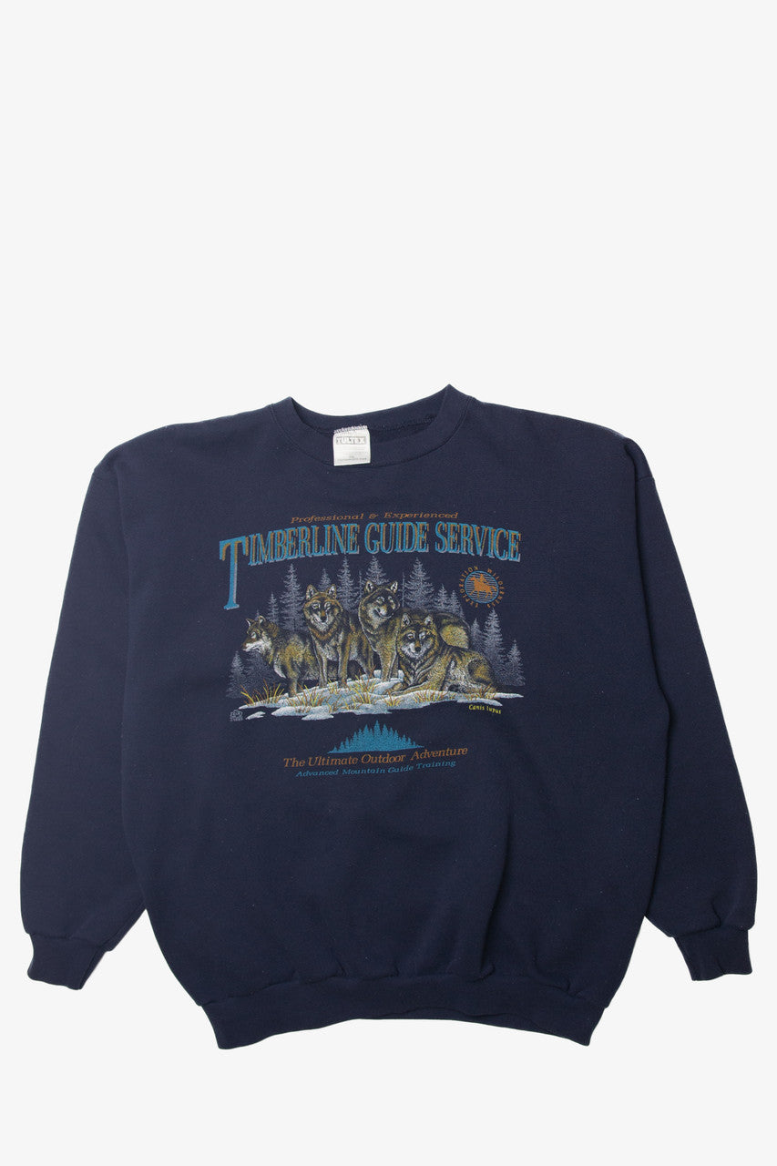 Vintage 'Timberline Guide Service" Wolves Tultex Sweatshirt