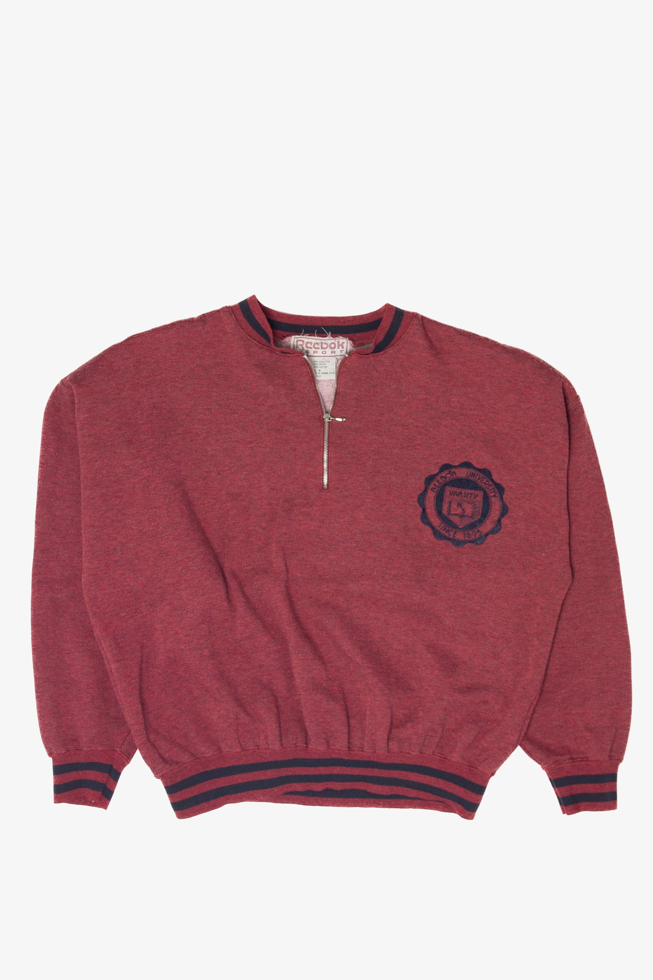 Vintage Reebok University Quarter Zip Sweatshirt (1990s)