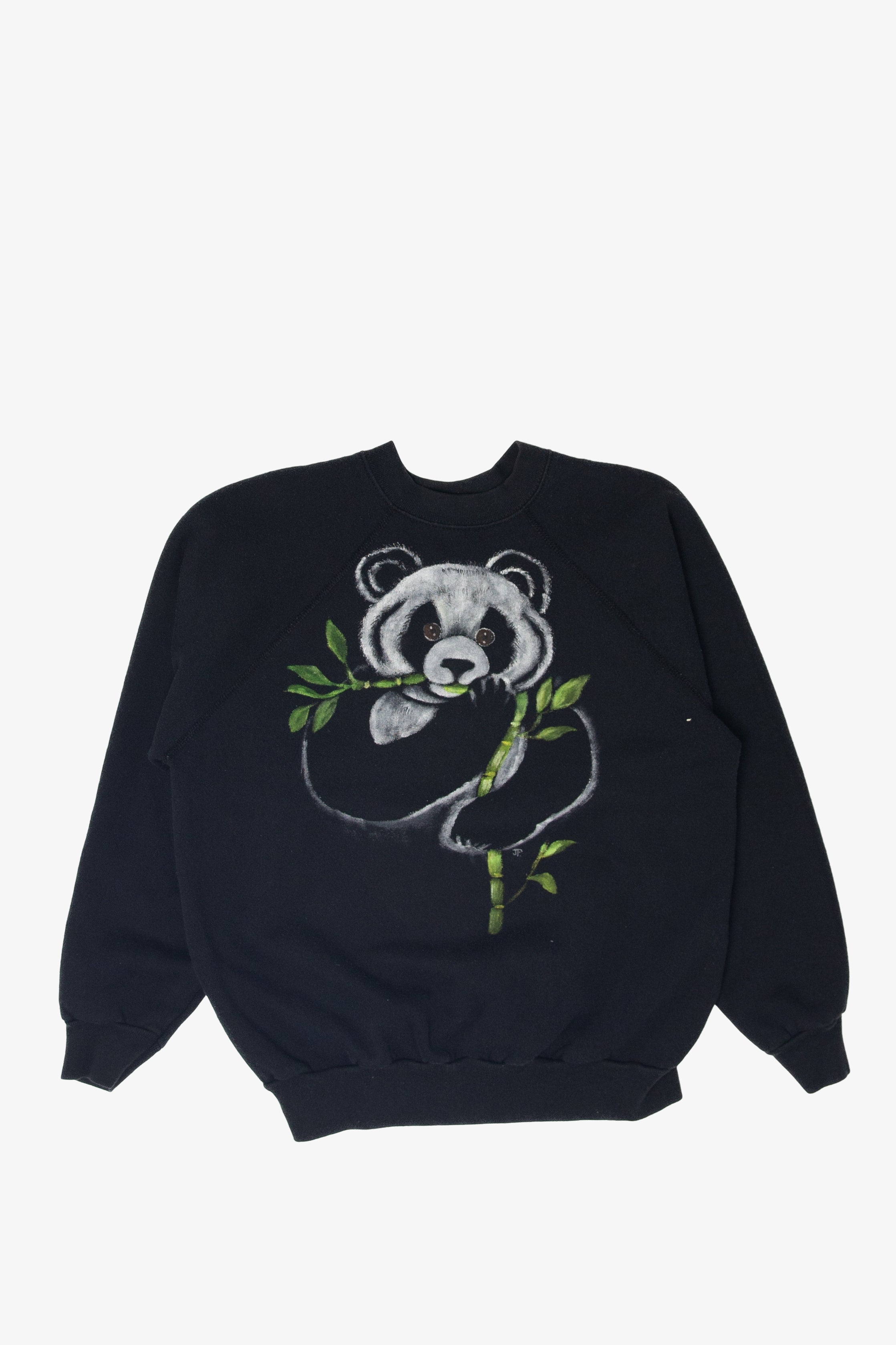 Vintage Panda Hand Painted Tultex Sweatshirt (1980s)