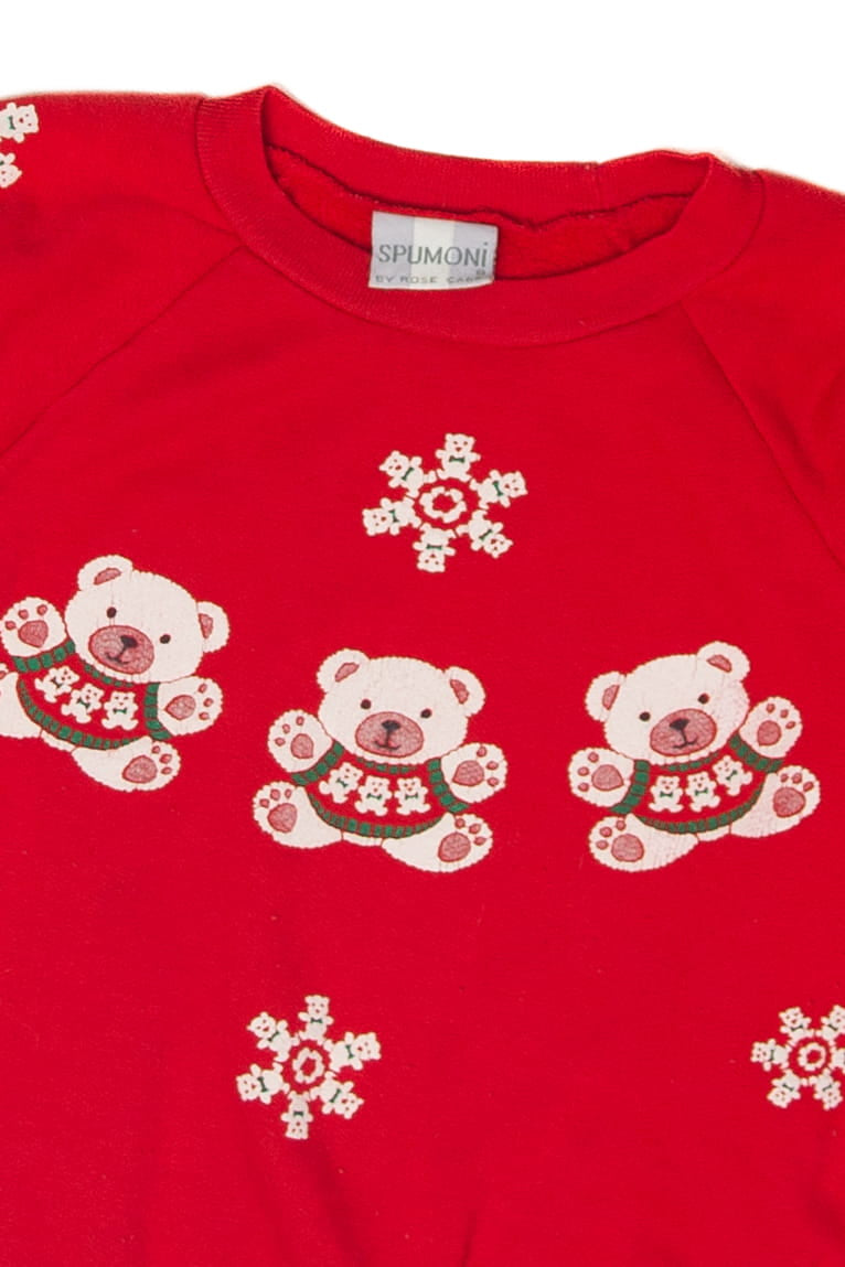 Vintage Spumoni Bears And Snowflakes Sweatshirt