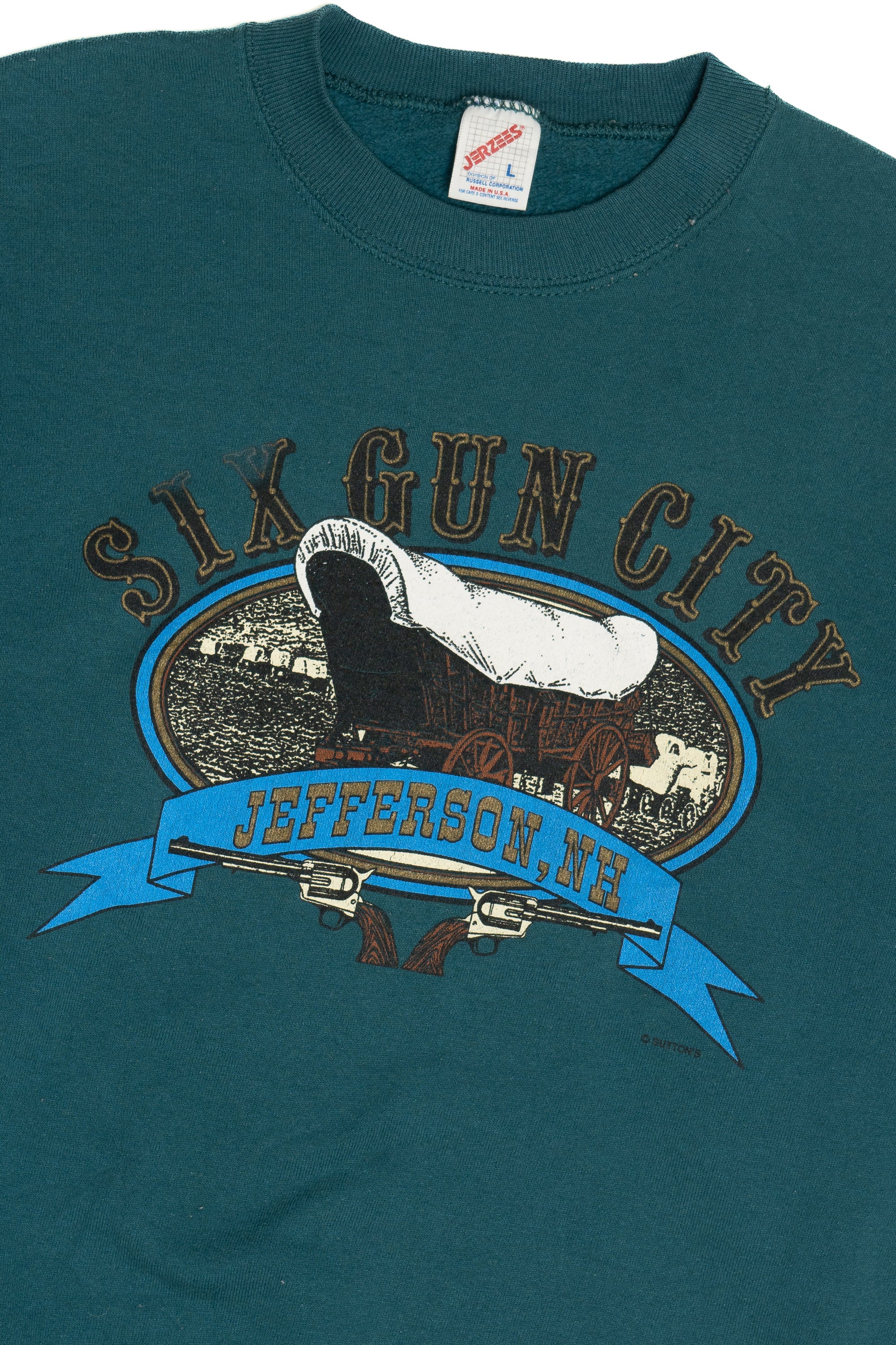 Vintage "Six Gun City" Jefferson, NH Sweatshirt (1990s)