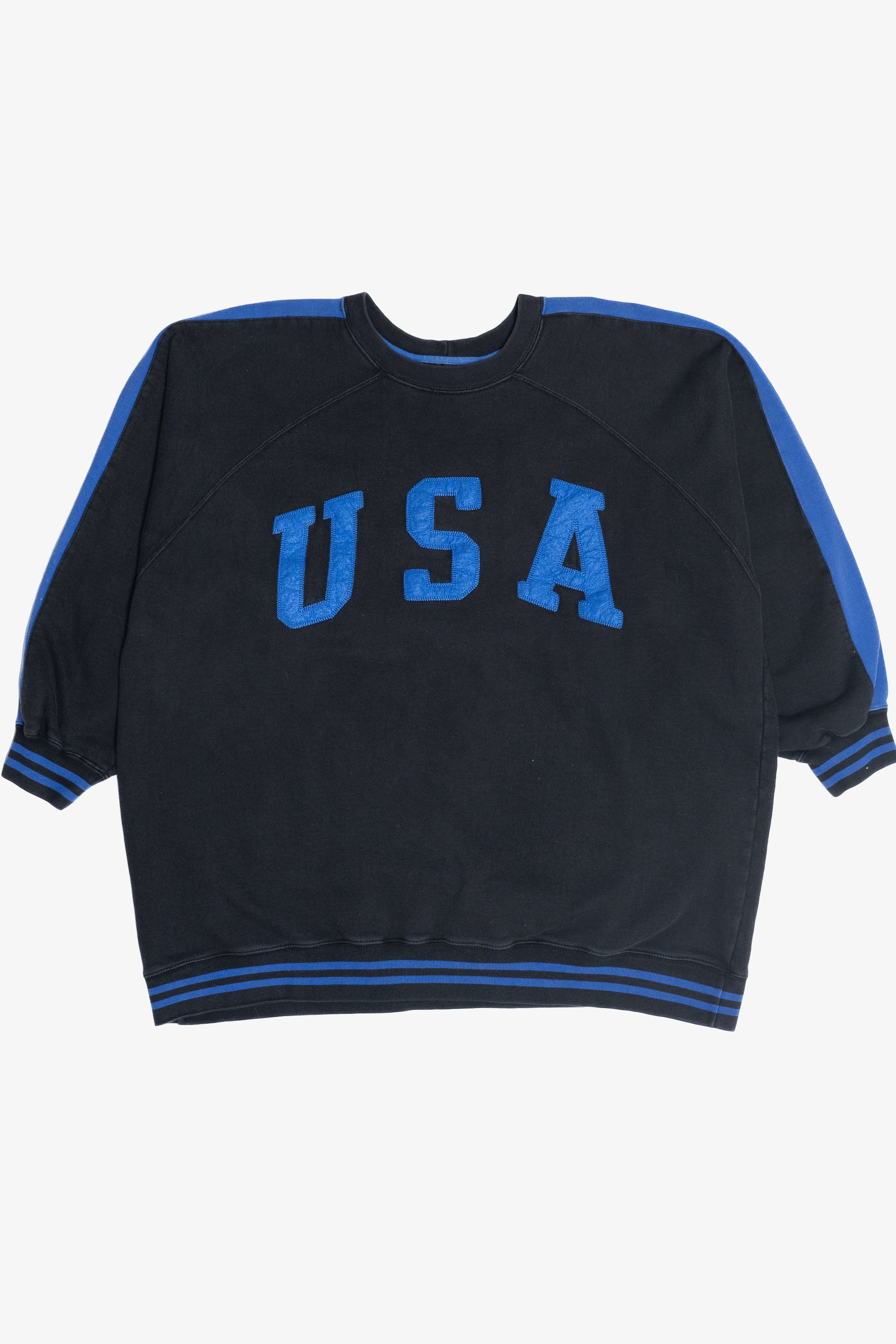 Vintage USA Tackle Twill Striped Sleeve Limited Sport Sweatshirt (1990s)