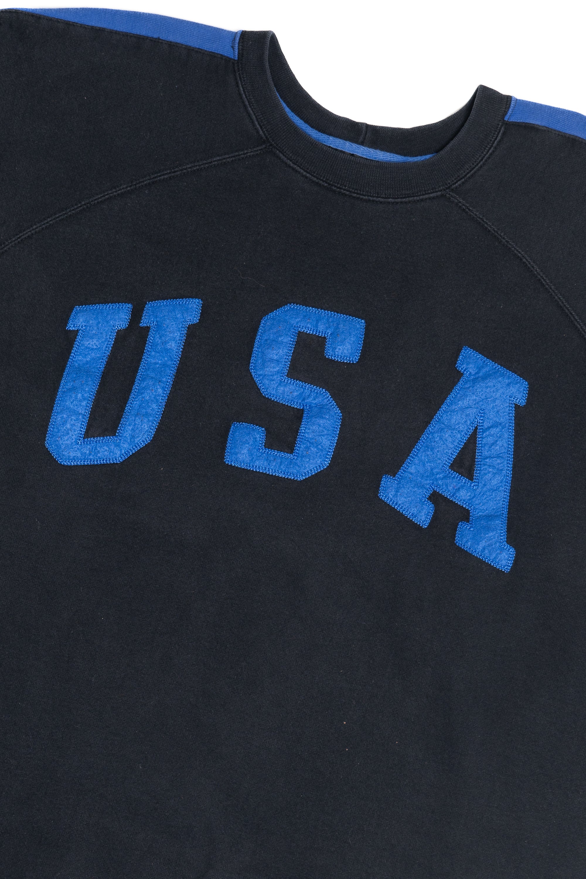 Vintage USA Tackle Twill Striped Sleeve Limited Sport Sweatshirt (1990s)