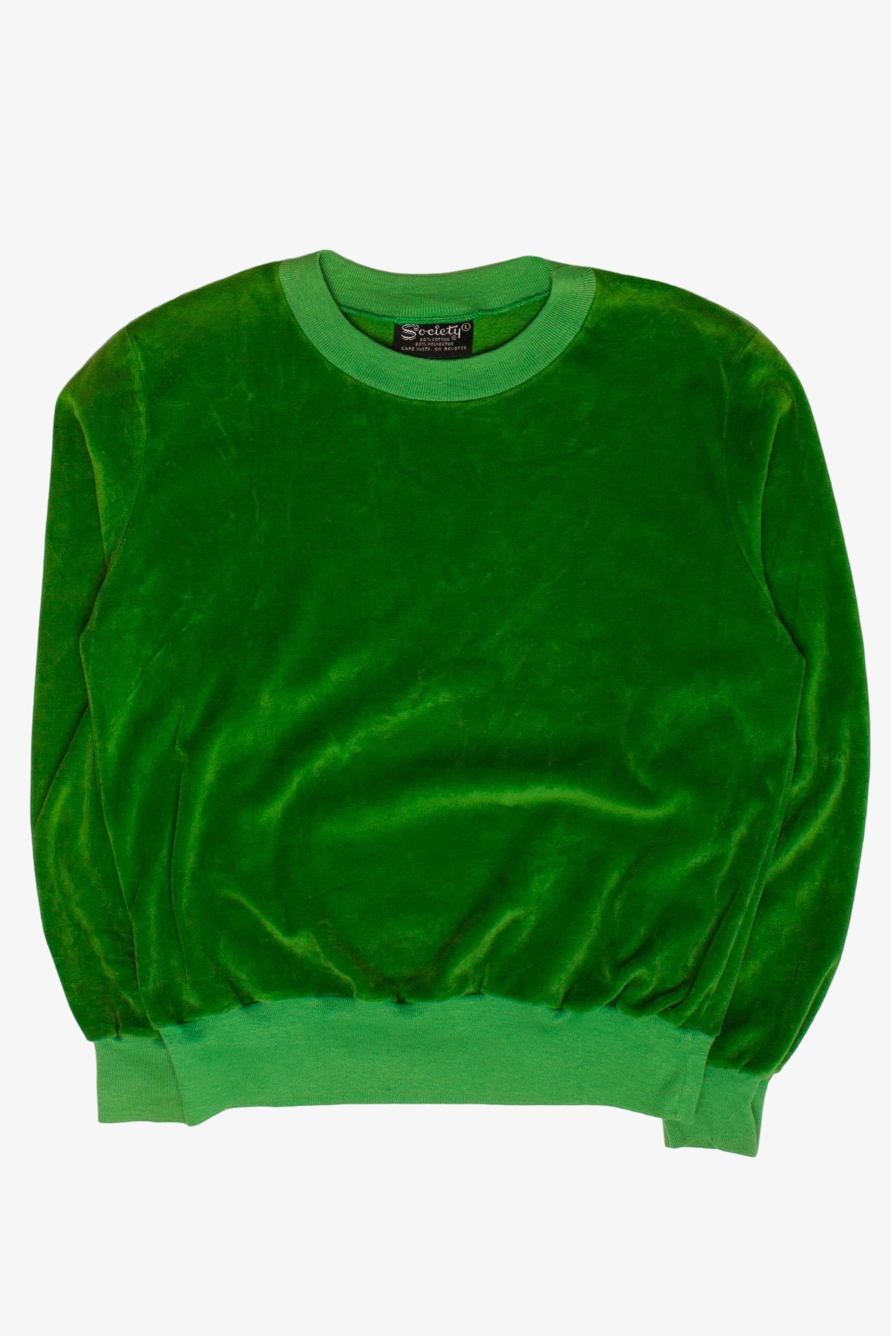 Vintage Emerald Velveteen Sweatshirt (1980s)