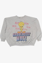 Vintage Tweety Bird "Absolutely Not!" Looney Tunes Lightweight Sweatshirt (1990s)