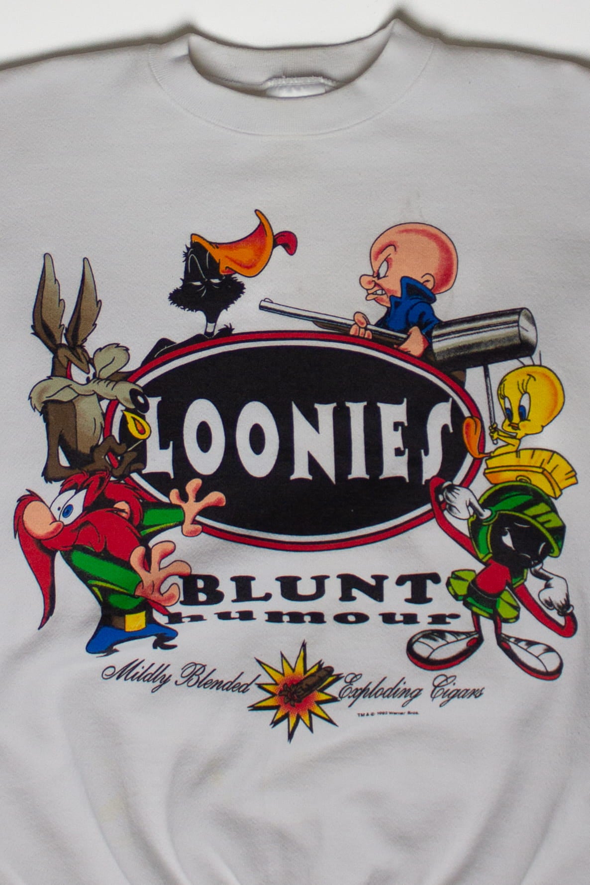 White "Loonies" Looney Tunes Sweatshirt (1990s)