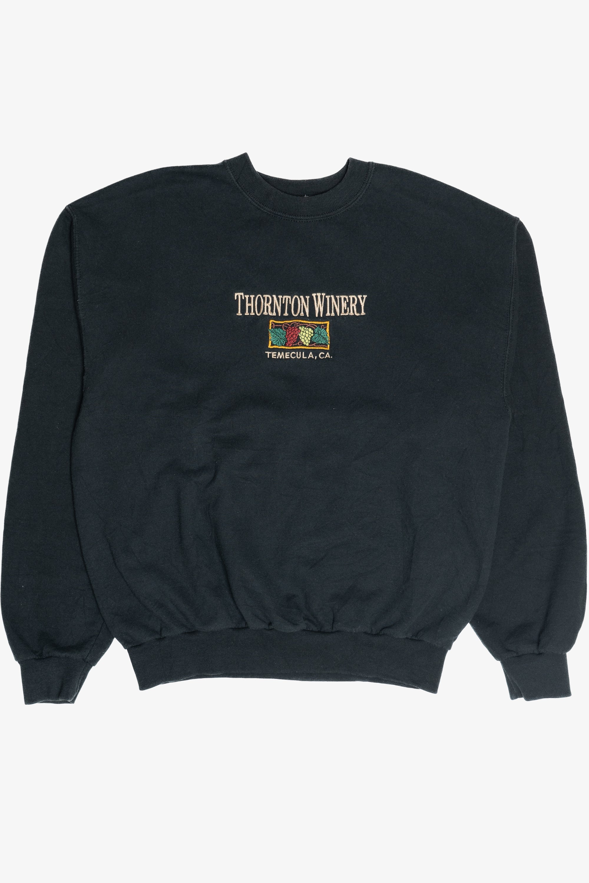 Vintage "Thornton Winery" Embroidered Wine Logo Sweatshirt (2000s)
