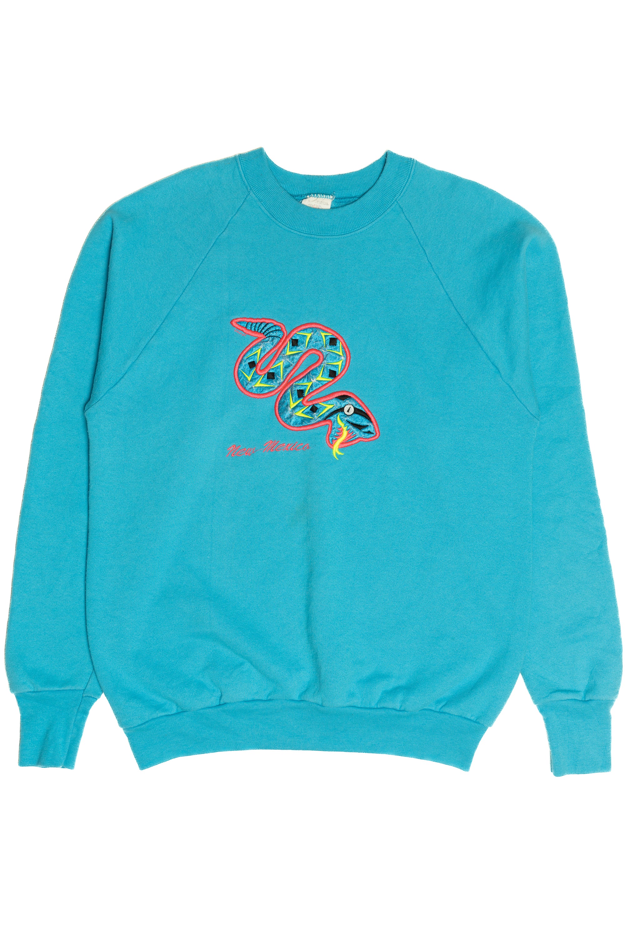 Vintage "New Mexico" Embroidered Snake Sweatshirt (1990s)