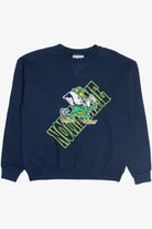 Vintage Notre Dame Fighting Irish Mascot Front/Back Print Sweatshirt (1990s)