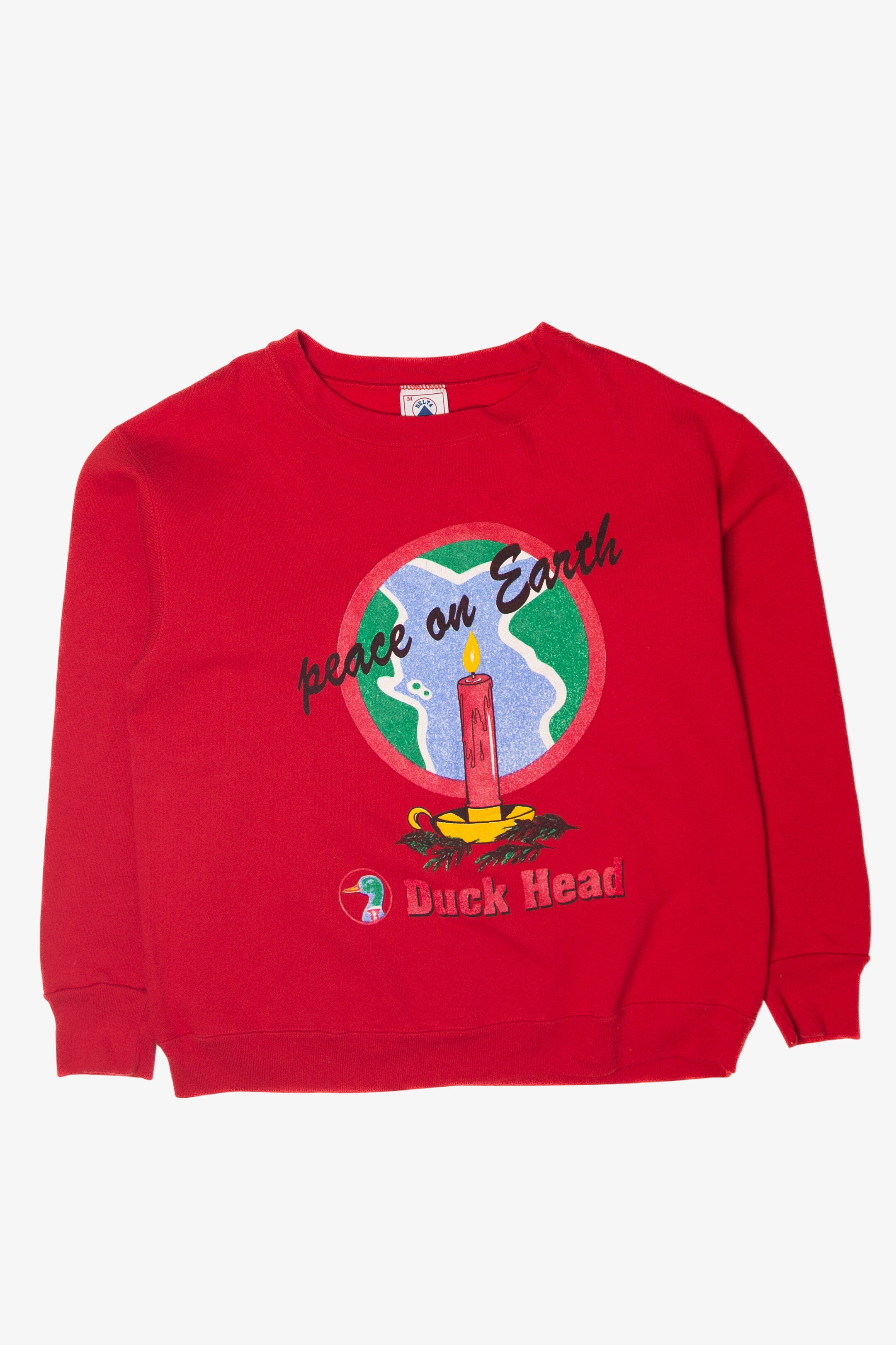 Vintage Peace On Earth Duck Head Sweatshirt (1990s)