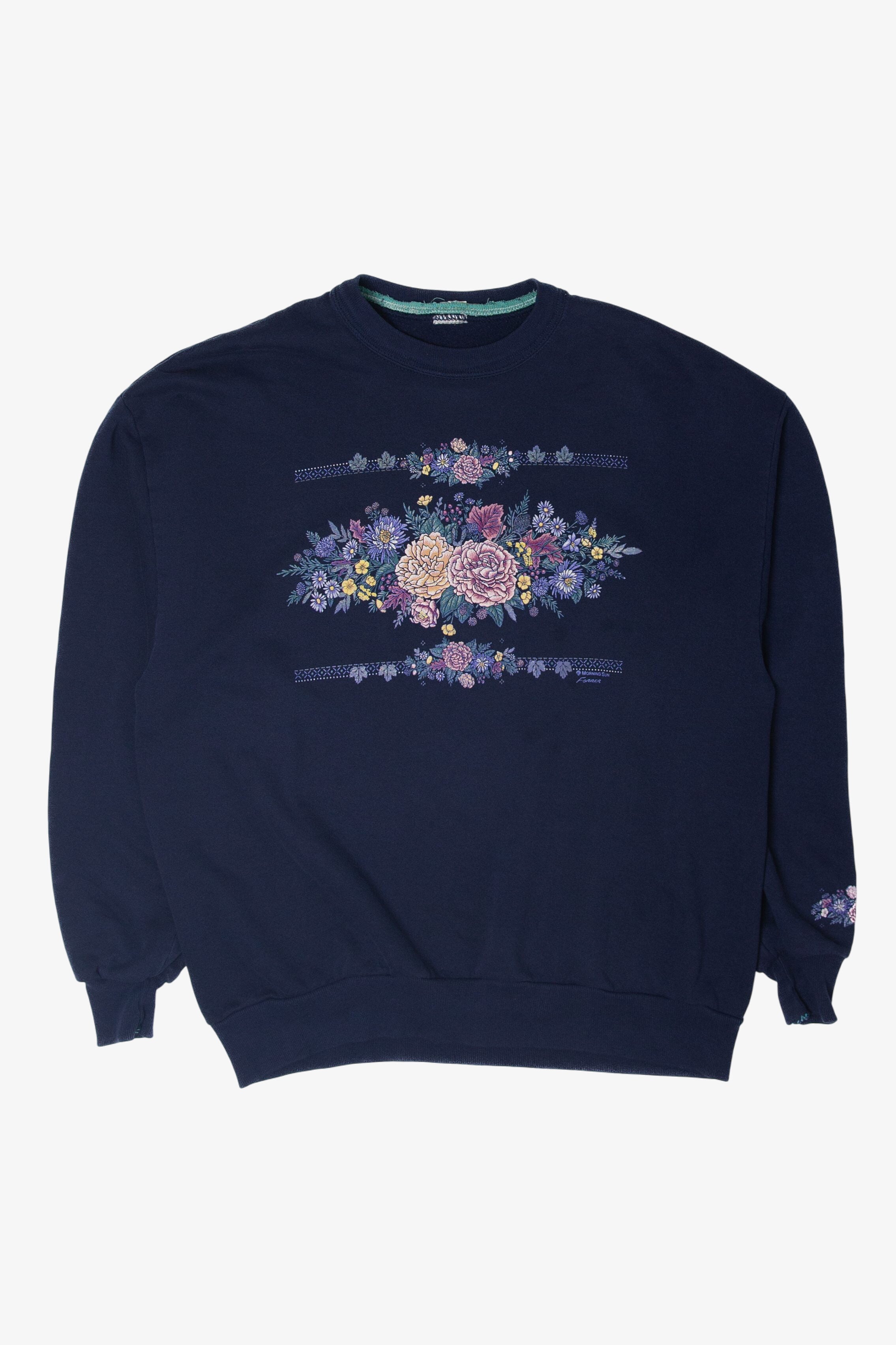 Vintage Morning Sun Flowers Sweatshirt (1990s)
