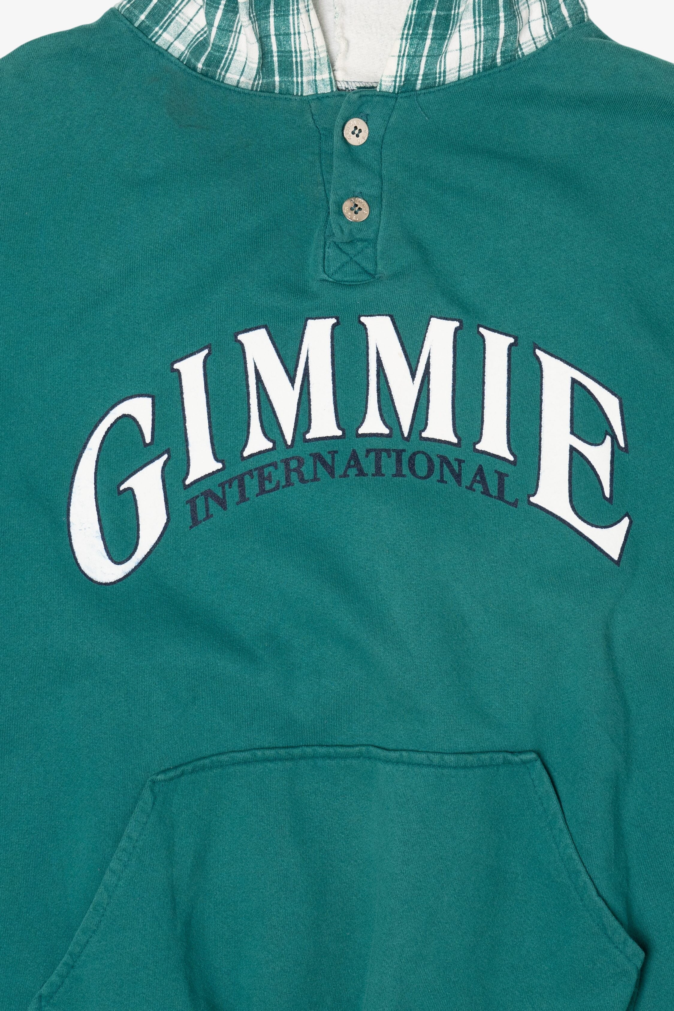 Vintage Gimmie International Hooded Sweatshirt (1990s)
