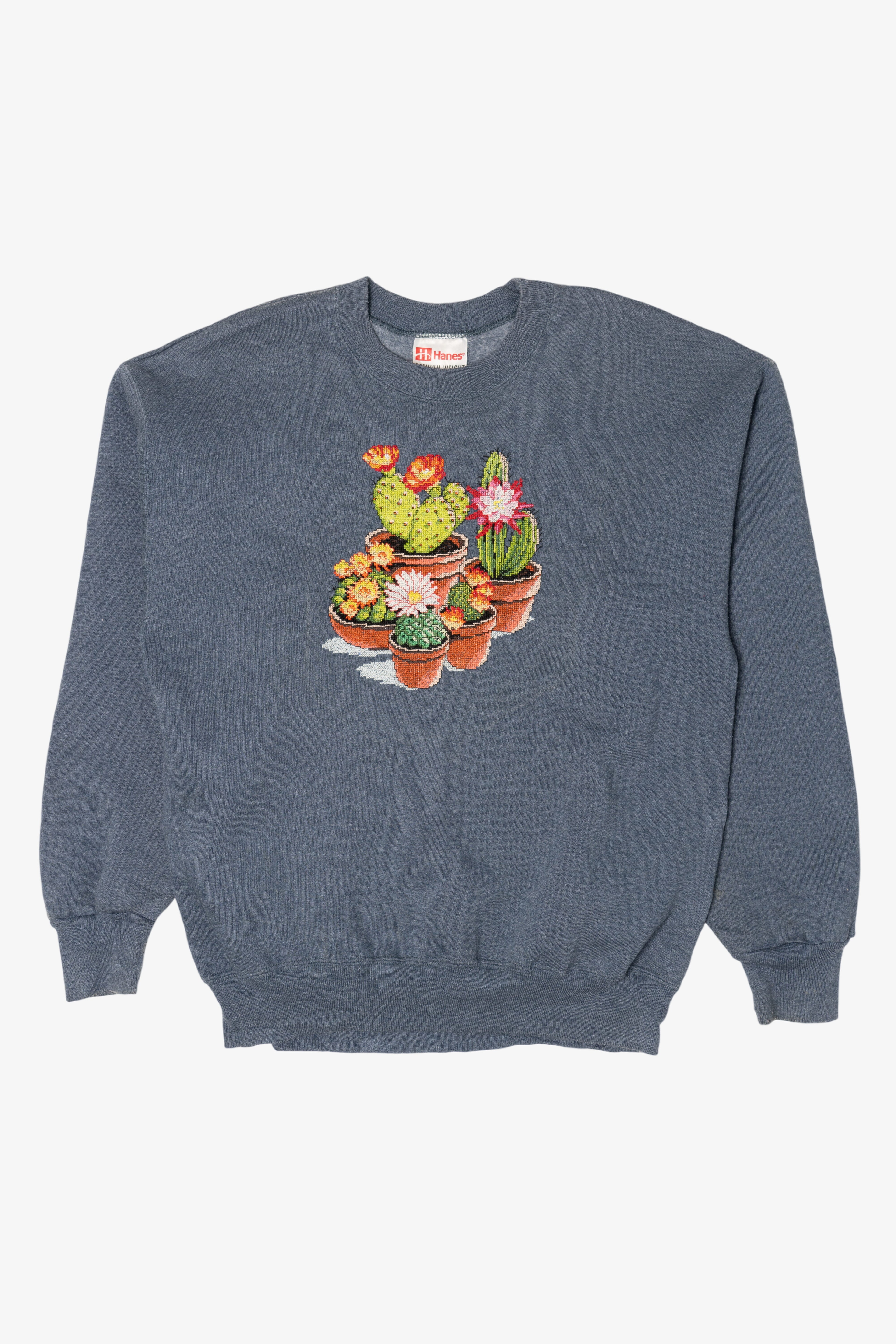 Vintage Pixel Cacti Sweatshirt (1990s)