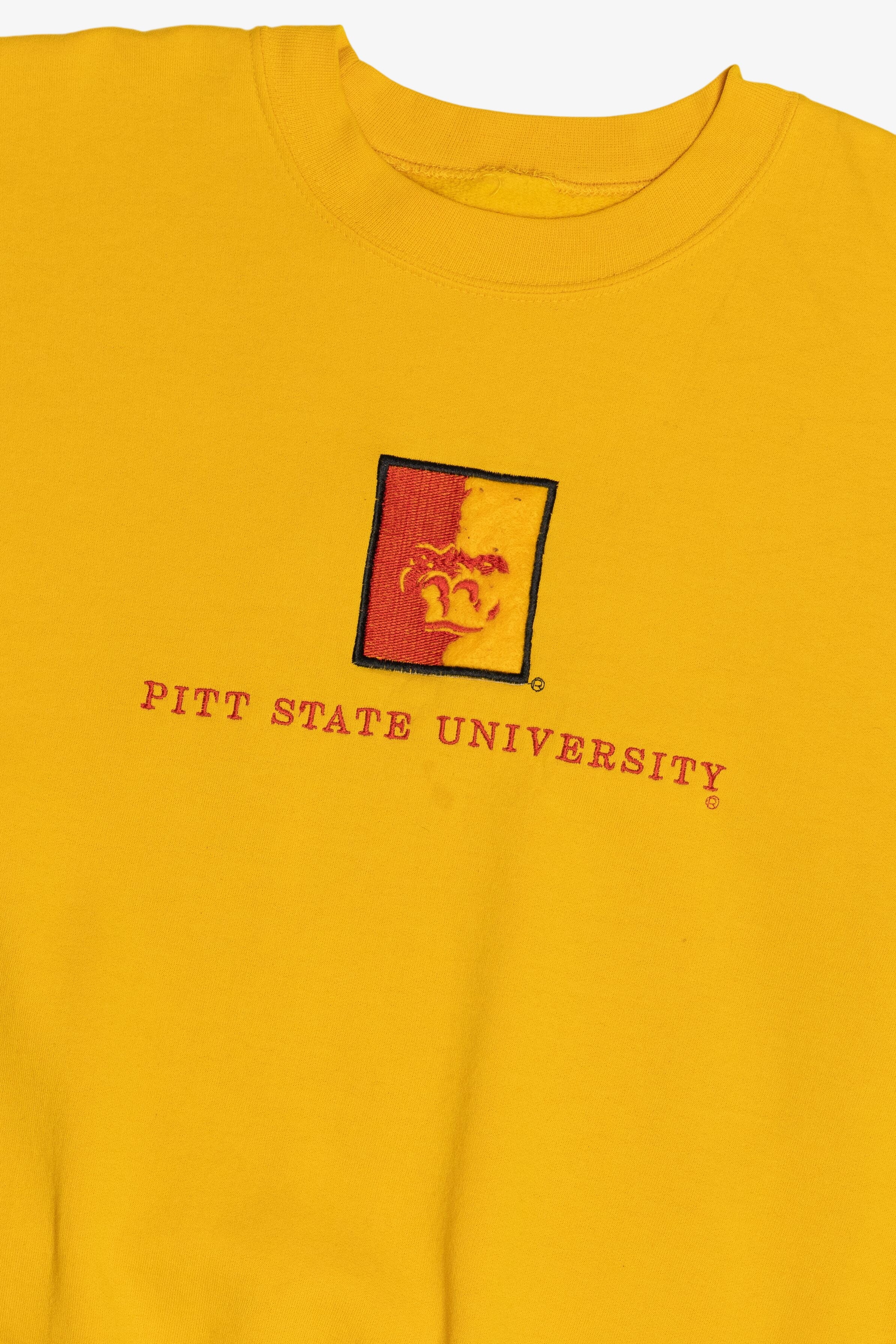 Vintage "Pitt State University" Embroidered Logo Sweatshirt (1990s)