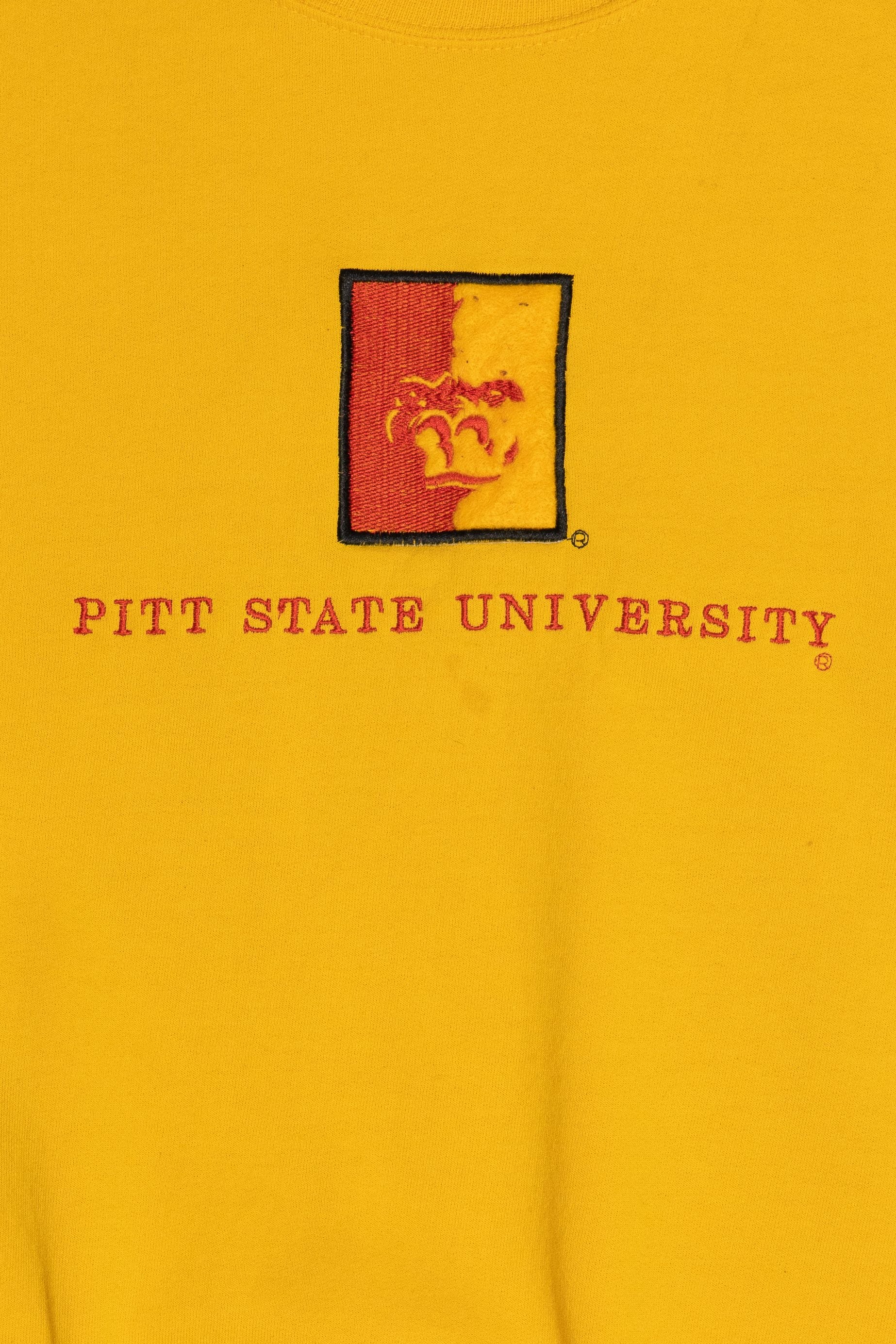 Vintage "Pitt State University" Embroidered Logo Sweatshirt (1990s)