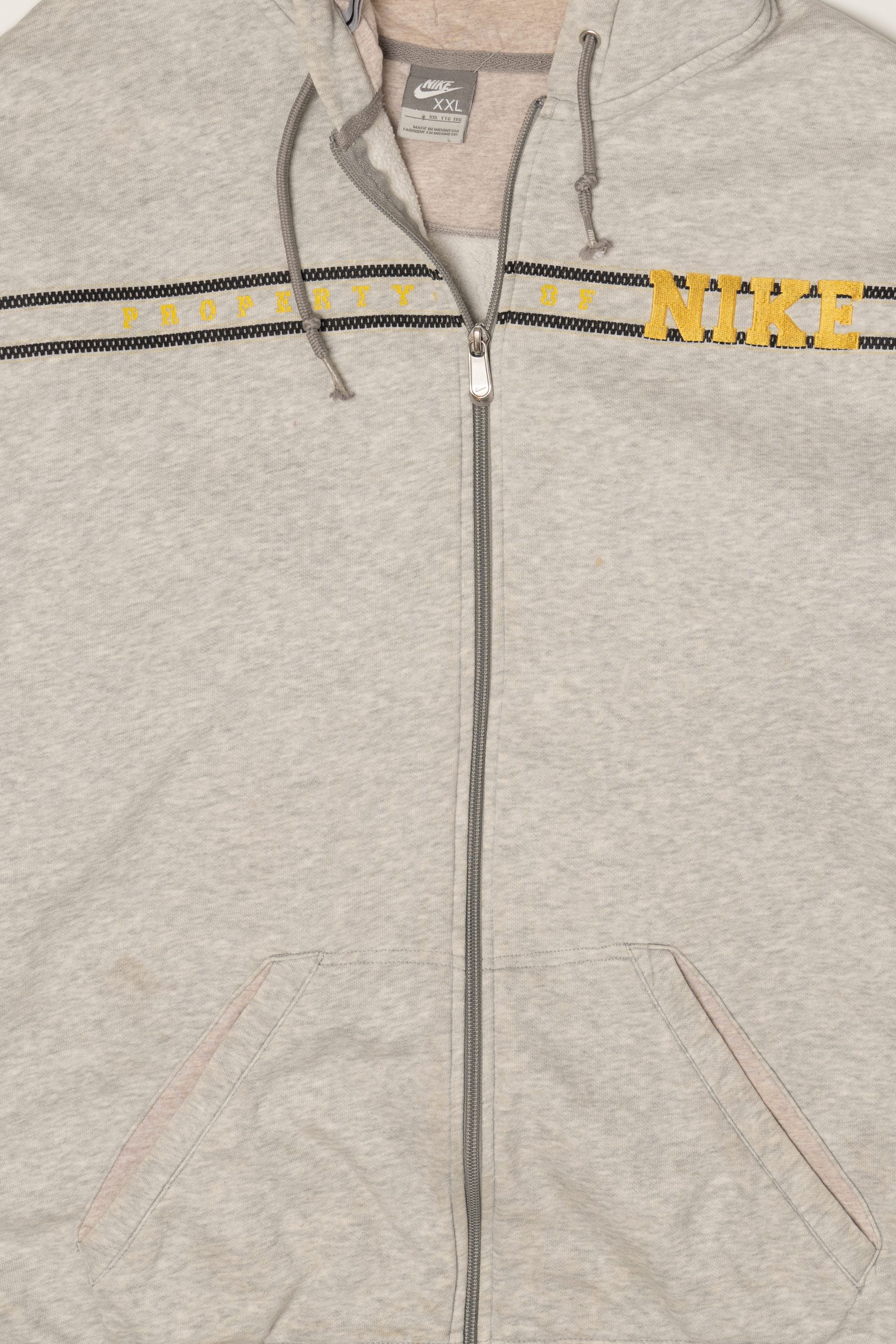 Vintage Light Gray Nike Hooded Sweatshirt