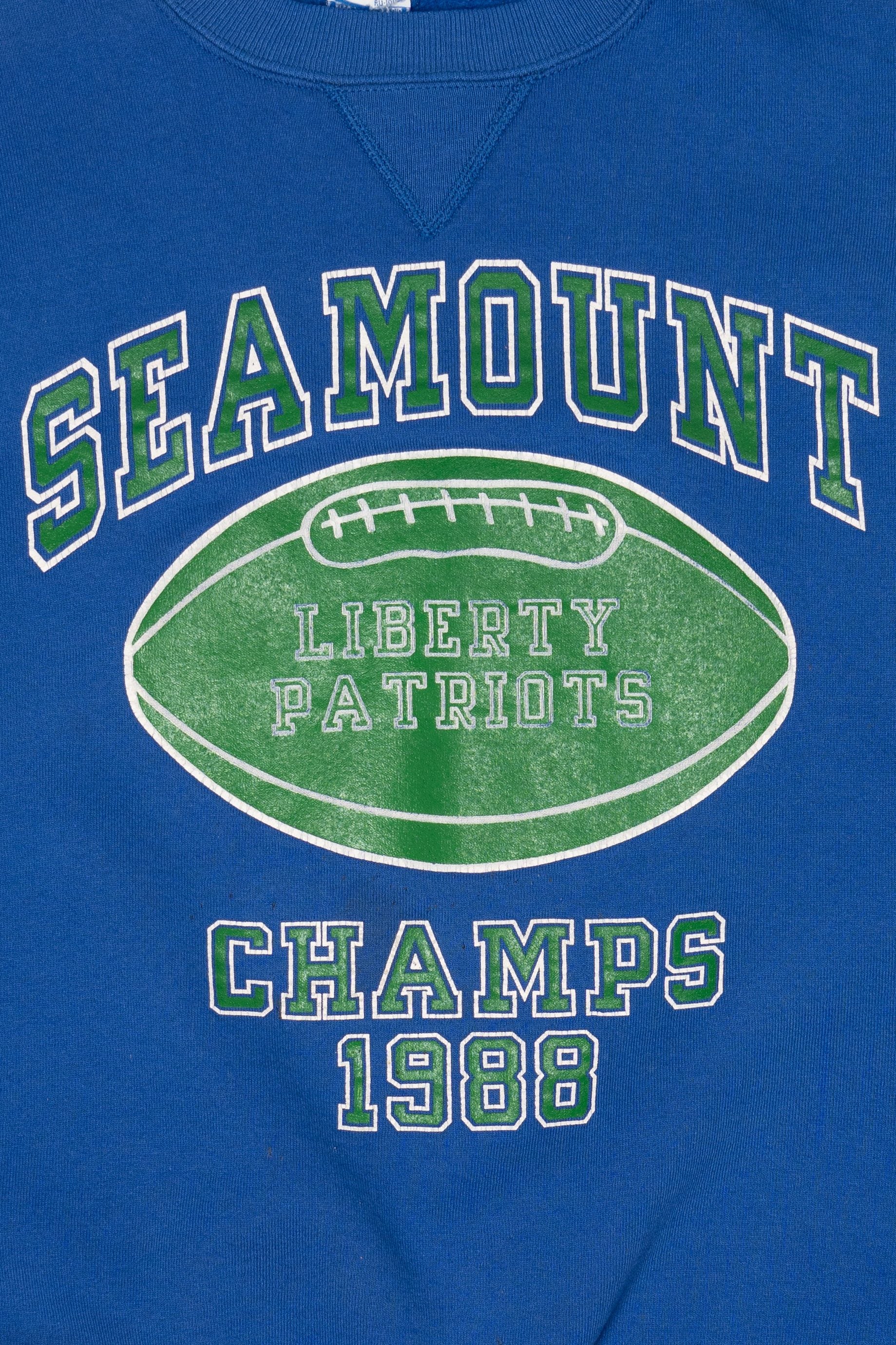 Vintage Seamount Liberty Patriots Football Champs 1988 Sweatshirt (1980s)