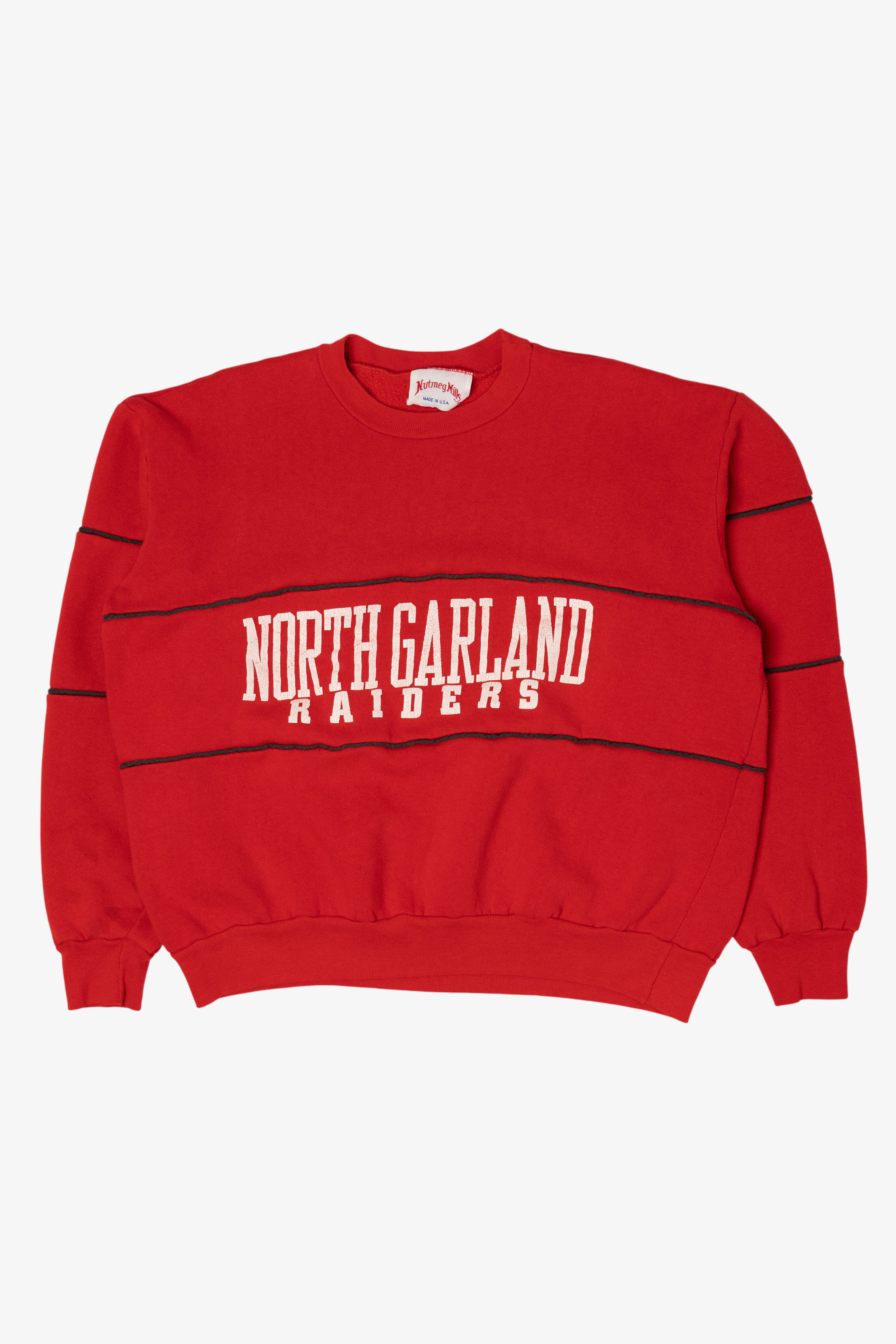 Vintage Red North Garland Raiders Sweatshirt (1980s)