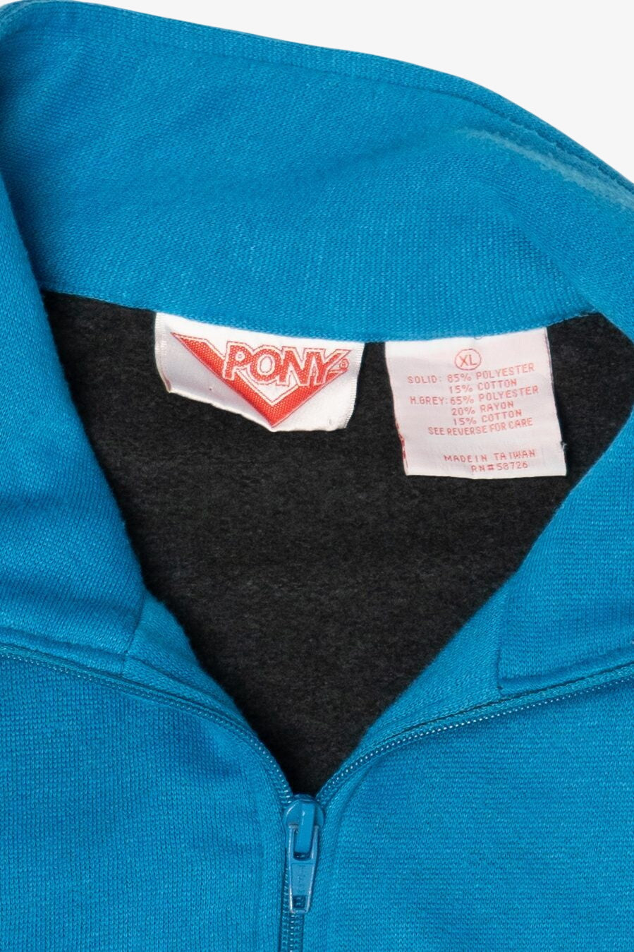 Vintage Full Zip Color Block Pony Sweatshirt (1990s)