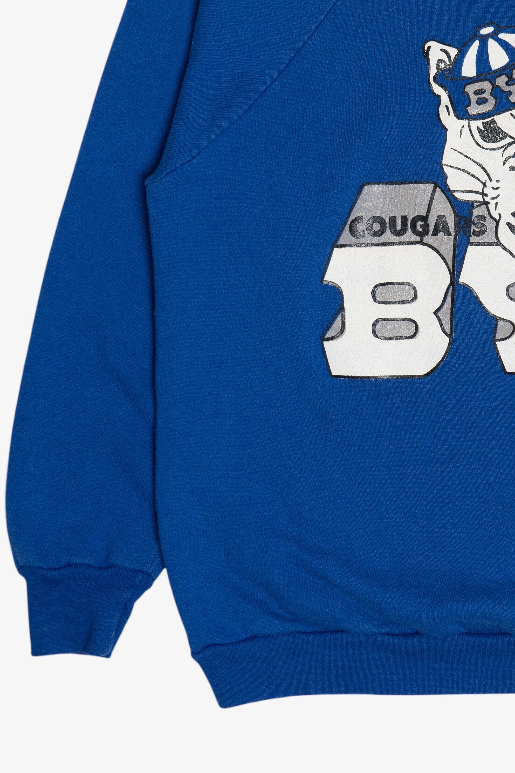Vintage "BYU Cougars" Brigham Young University Mascot Sweatshirt (1980s)