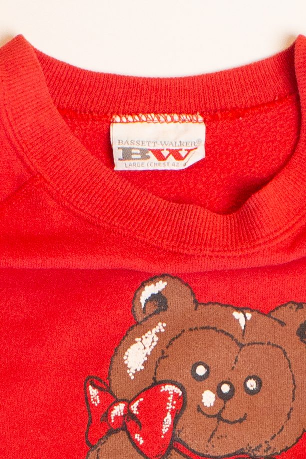 Vintage "I Am Loved" Teddy Bear Sweatshirt (1980s)