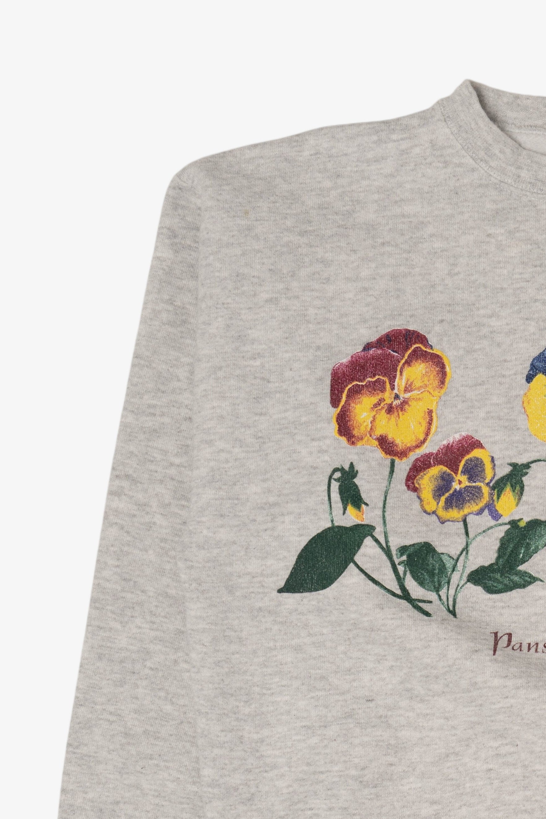 Vintage Pansy Potpourri Tultex Sweatshirt (1990s)