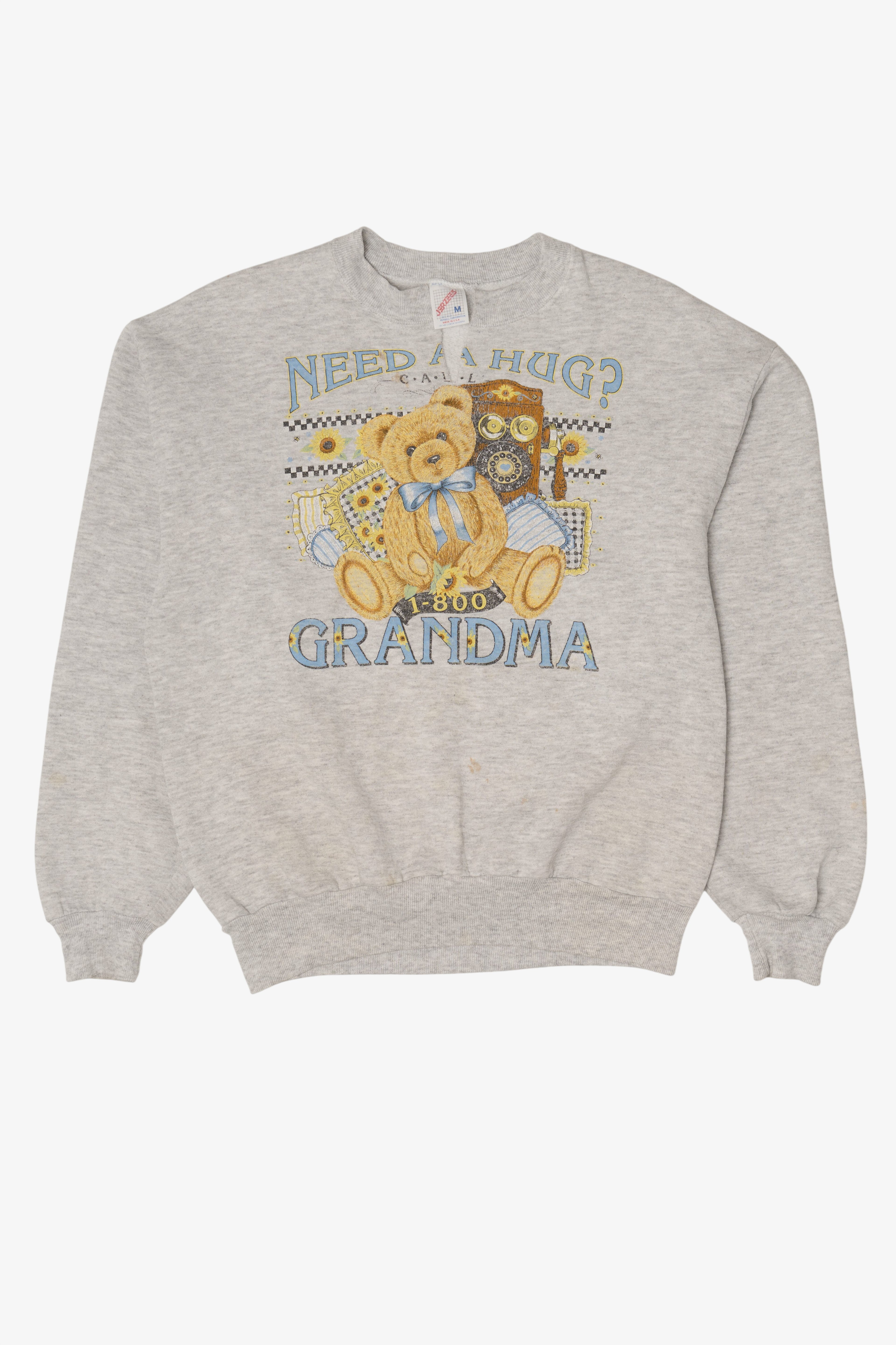 Vintage Need A Hug? Call 1-800 Grandma Sweatshirt (1990s)
