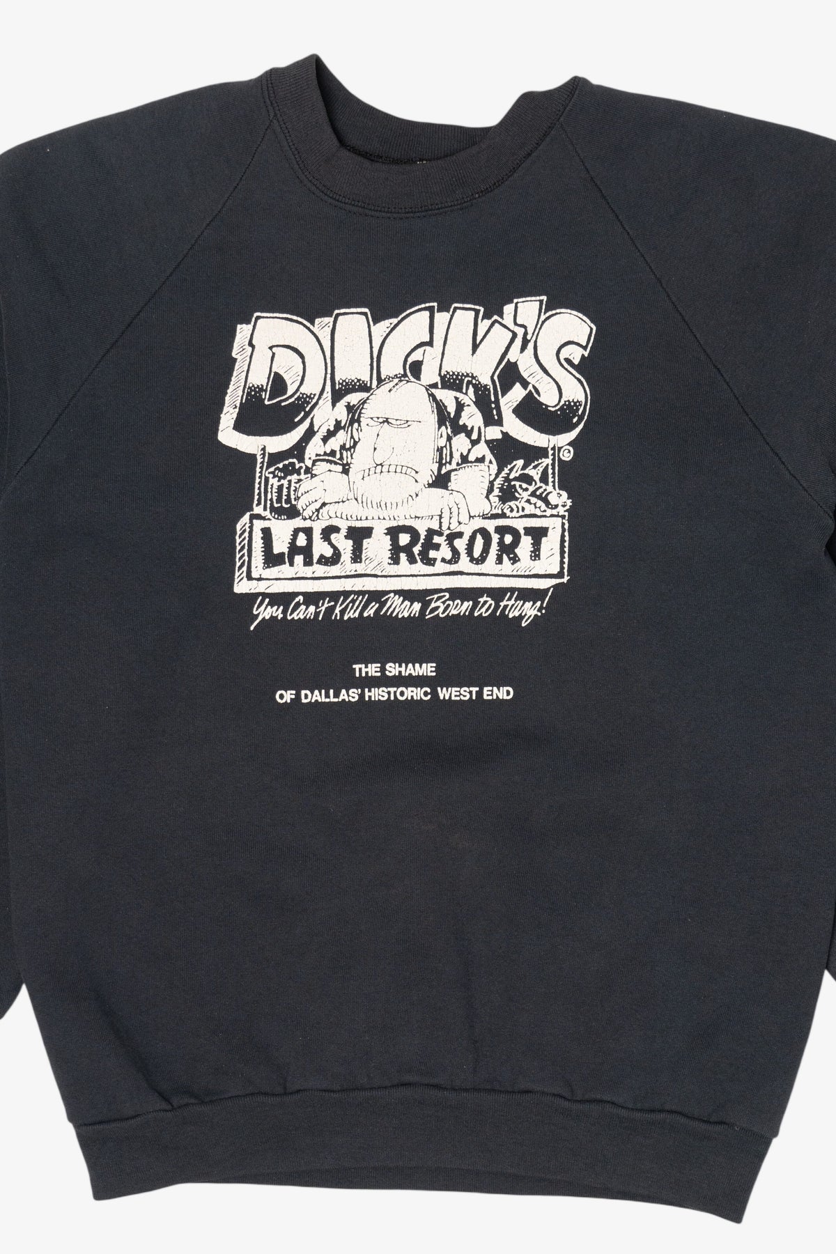 Vintage Dick's Last Resort Dallas' Historic West End Raglan Sweatshirt (1990s)