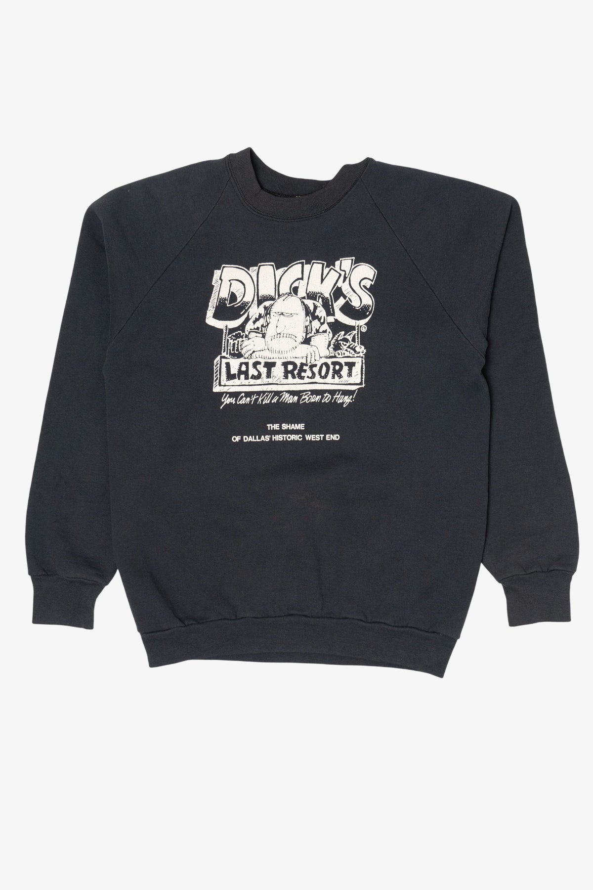 Vintage Dick's Last Resort Dallas' Historic West End Raglan Sweatshirt (1990s)
