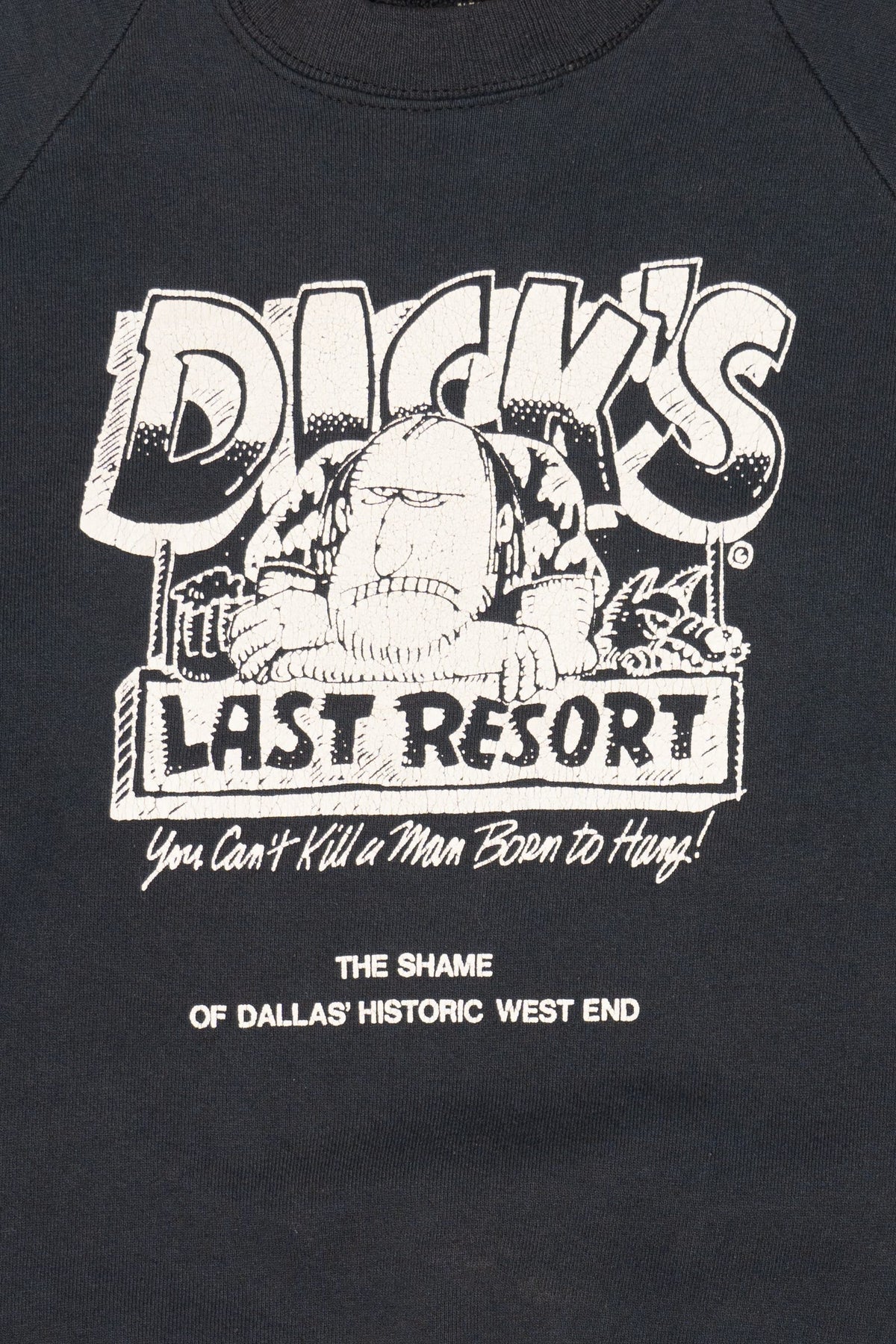 Vintage Dick's Last Resort Dallas' Historic West End Raglan Sweatshirt (1990s)