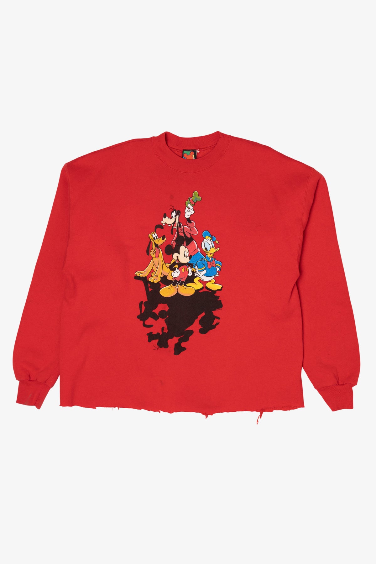 Vintage Red Mickey Unlimited Cut Off Sweatshirt (1990s)