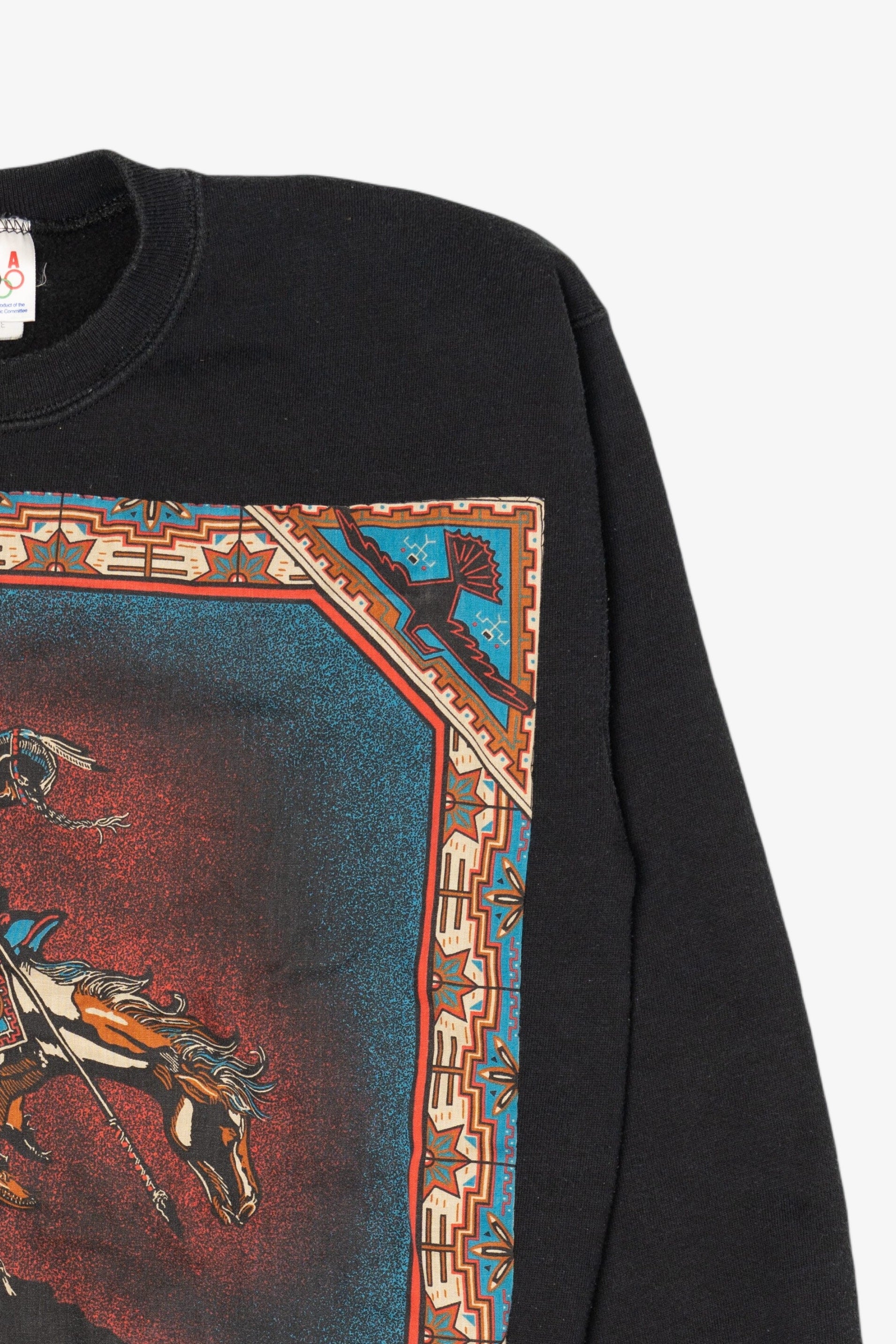 Vintage Black Native American On Horse Sweatshirt (1990s)