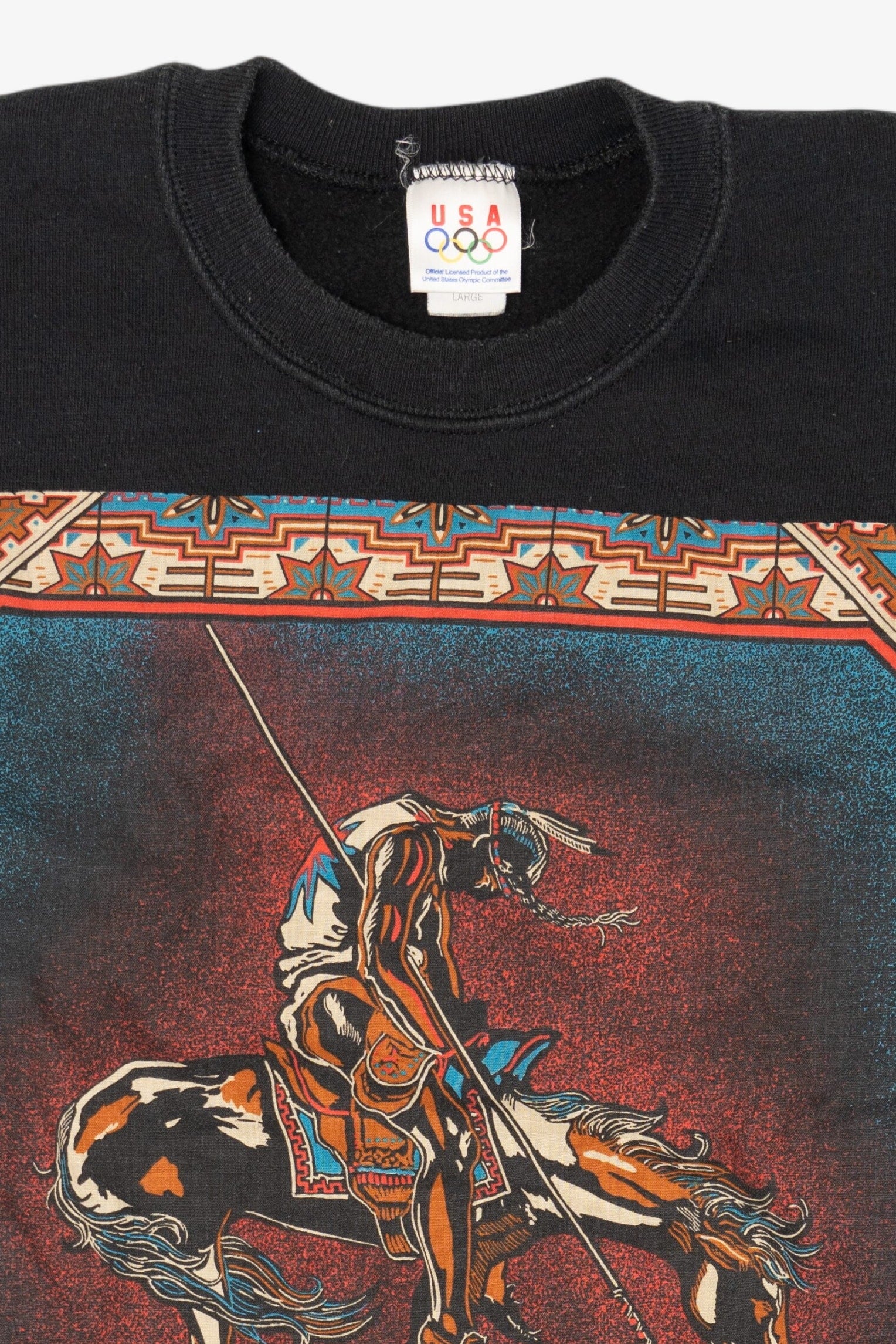 Vintage Black Native American On Horse Sweatshirt (1990s)